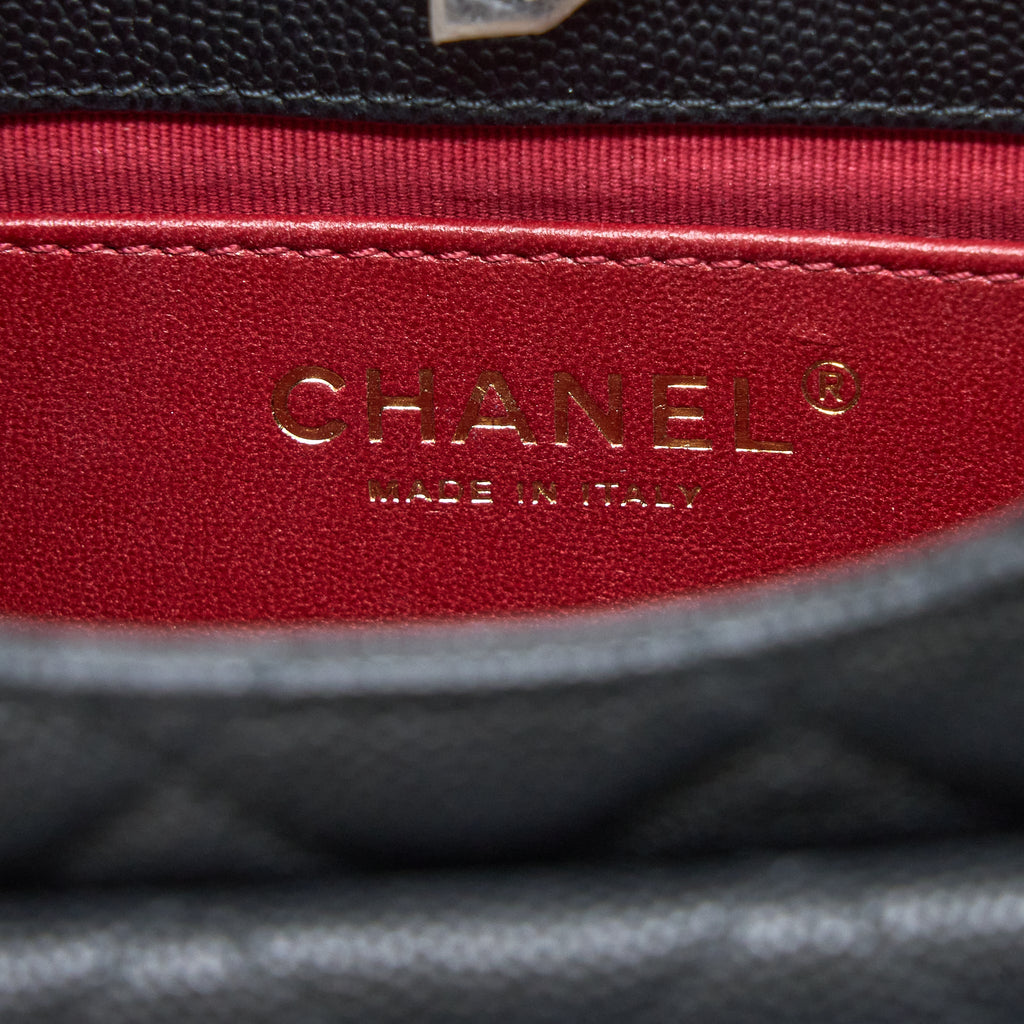 CHANEL SMALL HOBO BAG CAVIAR BLACK GHW (MICROCHIP)
