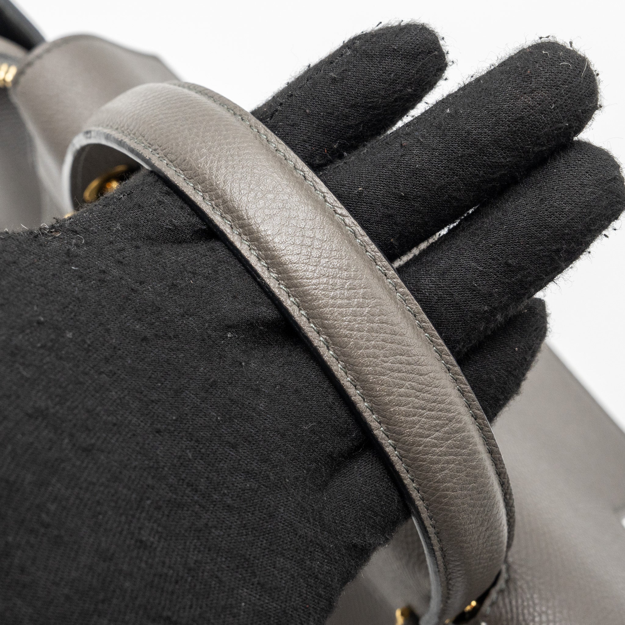 CELINE MICRO BELT BAG GRAINED CALFSKIN GREY GHW