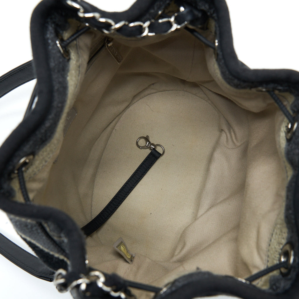 CHANEL RUE CAMBORNE BUCKET BAG FABRIC MULTICOLOUR SHW