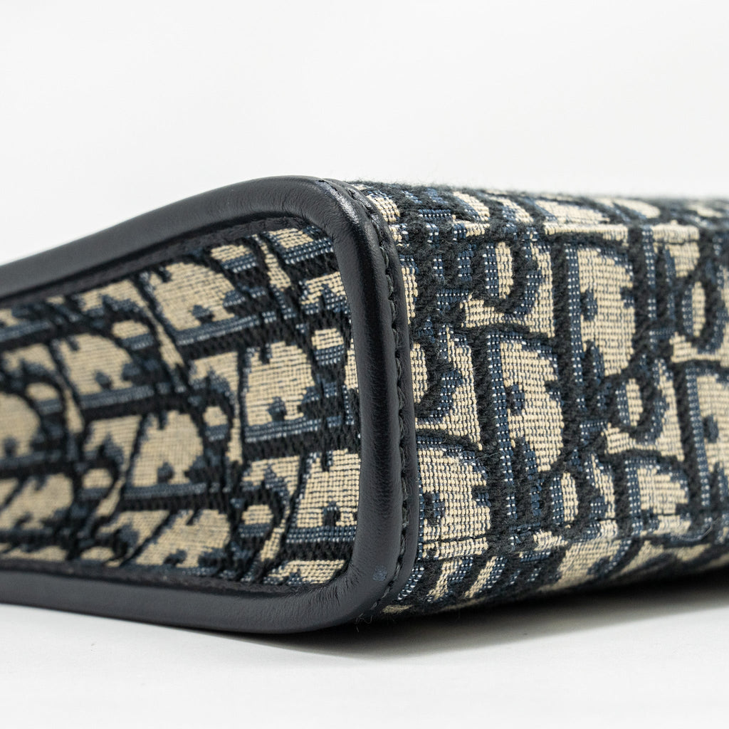 DIOR 30 MONTAIGNE DEA POUCH BLUE OBLIQUE JACQUARD GHW