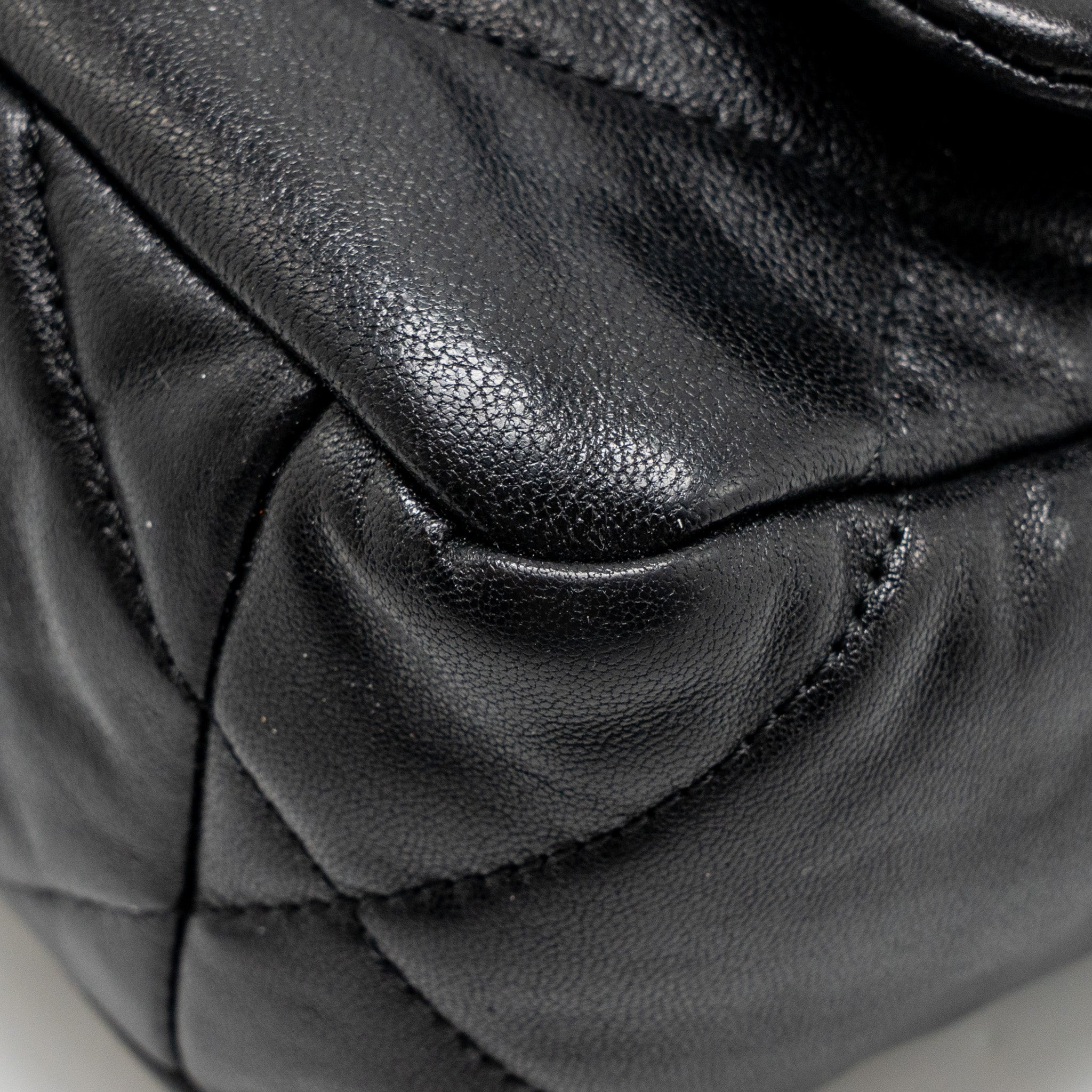 CHANEL SMALL 19 BAG SHINY LAMBSKIN BLACK MULTICOLOUR HARDWARE
