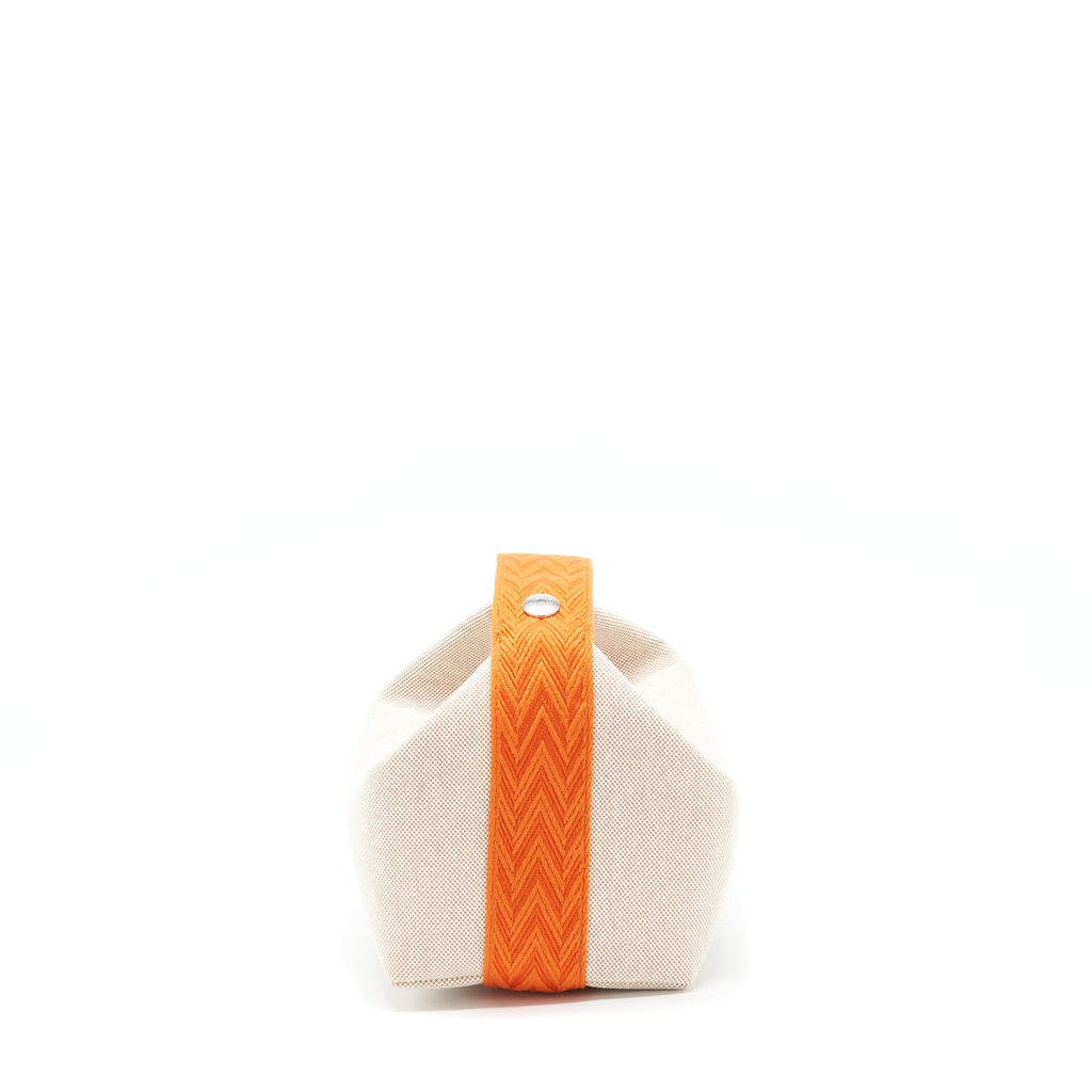 HERMES TROUSSE DE TOILETTE BRIDE A BRACPETIT MODELE BEIGE/ORANGE