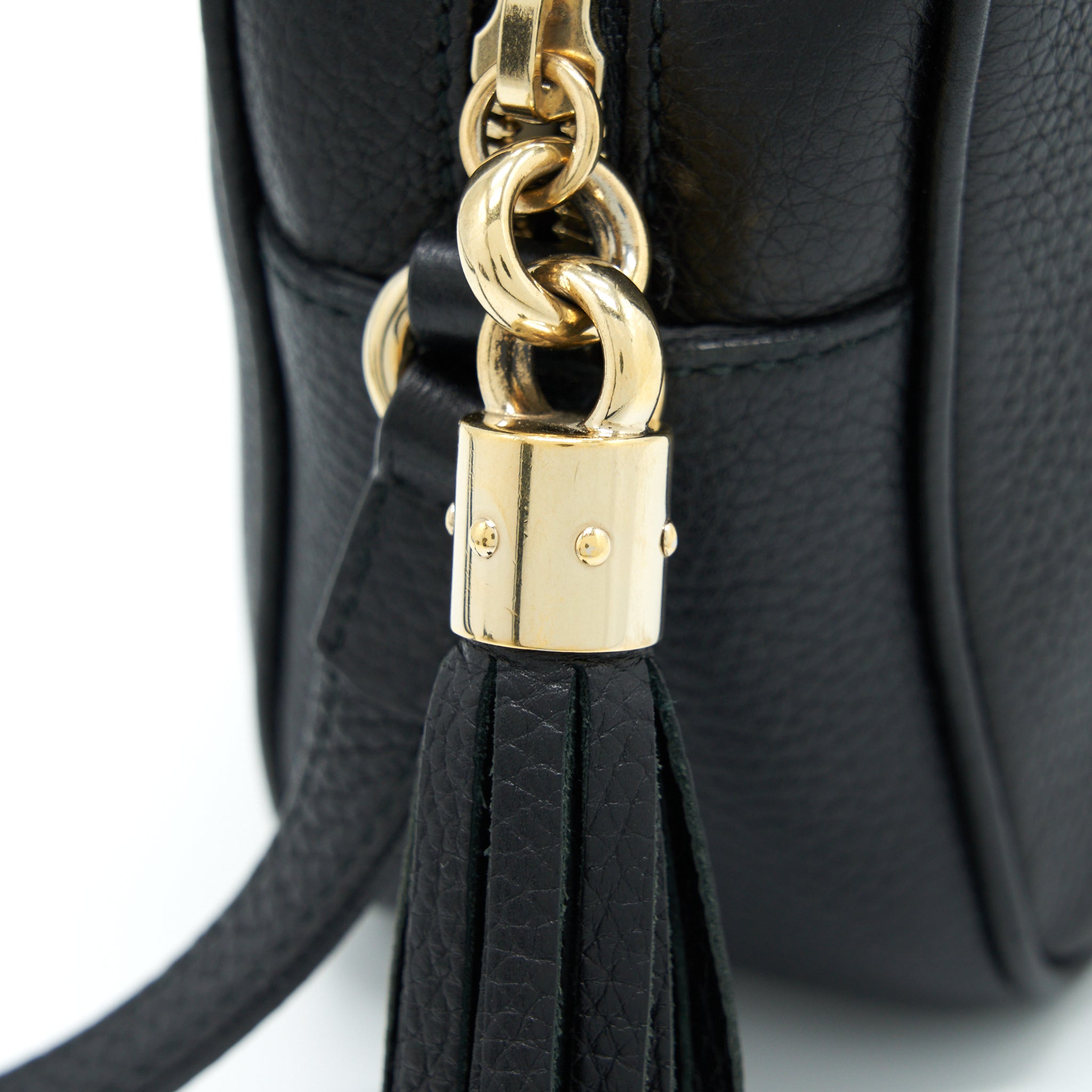 GUCCI DISCO CAMERA BAG CALFSKIN BLACK LGHW