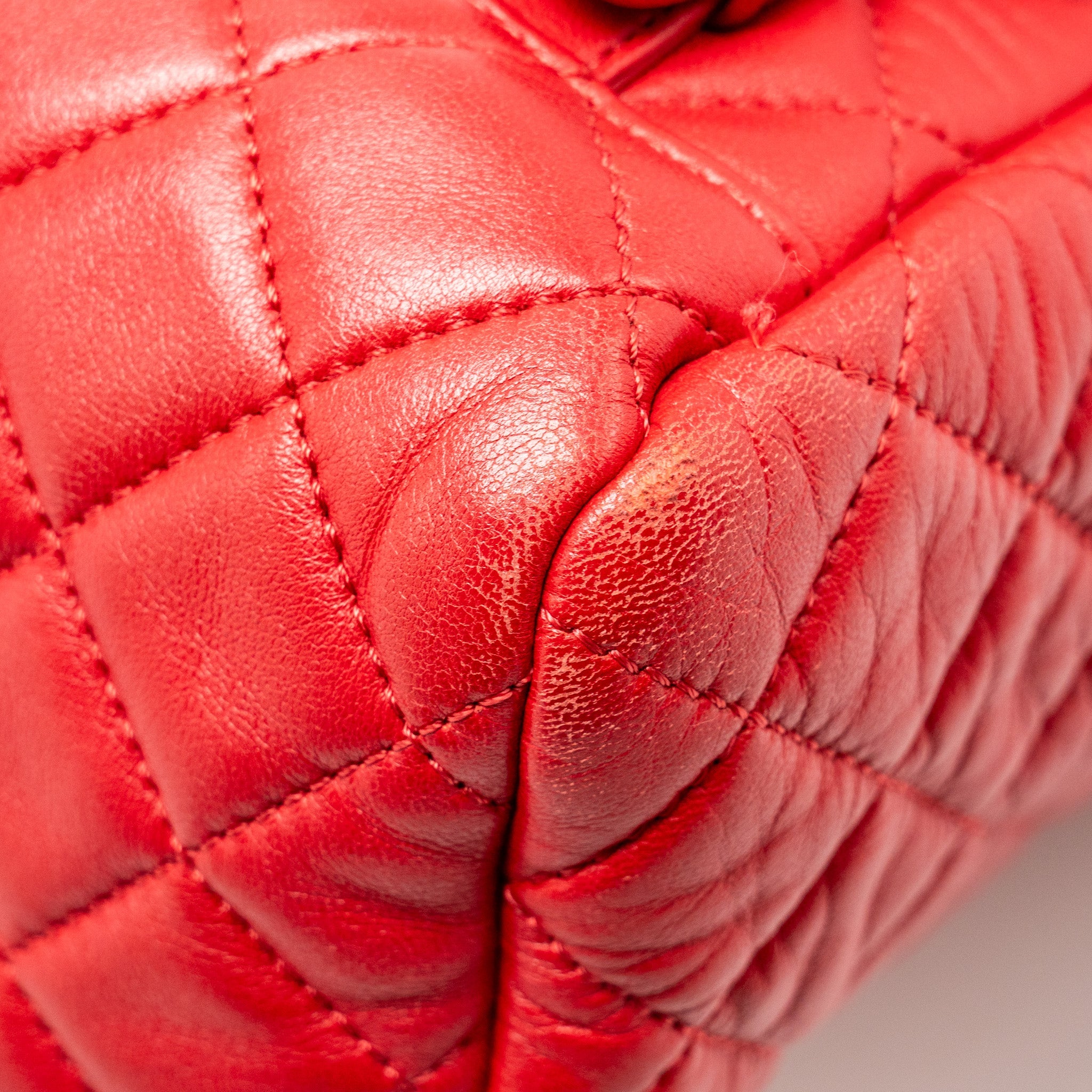 CHANEL SMALL URBAN SPIRIT QUILTED BACKPACK LAMBSKIN RED LGHW