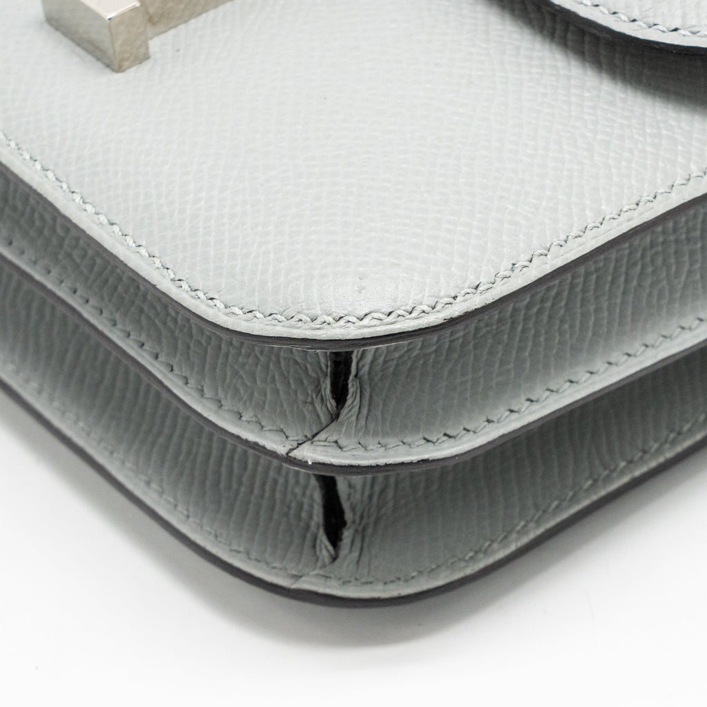 HERMES MINI CONSTANCE EPSOM 8U BLEU GLACIER SHW