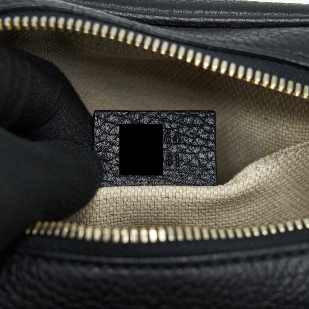 GUCCI DISCO CAMERA BAG CALFSKIN BLACK LGHW