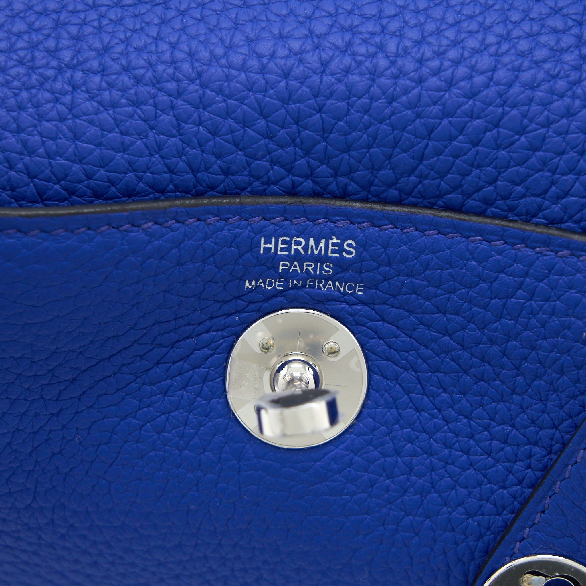 HERMES MINI LINDY CLEMENCE BLUE ROYAL SHW