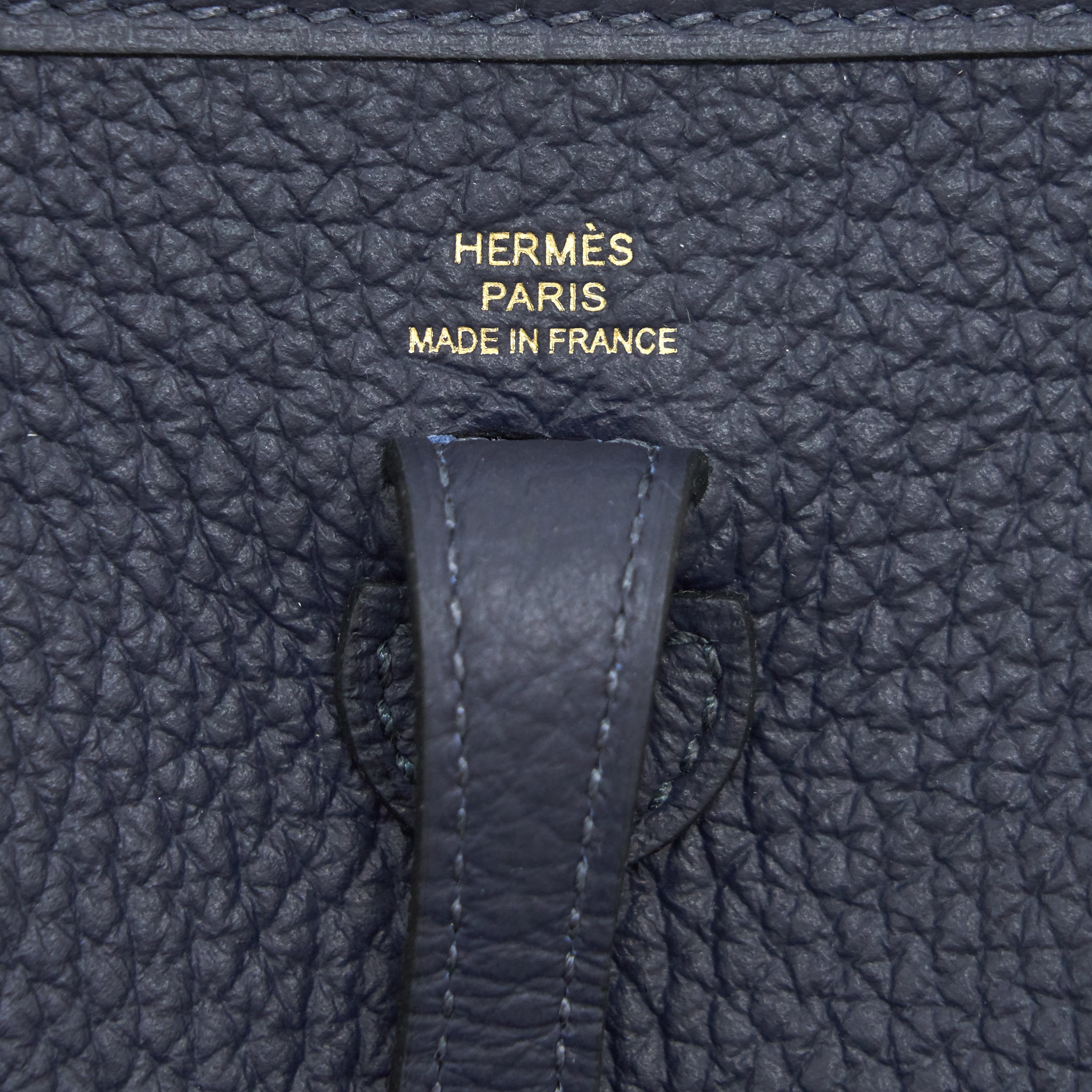 HERMES MINI EVELYNE BLUE NUIT/ BLUE INDIGO GHW