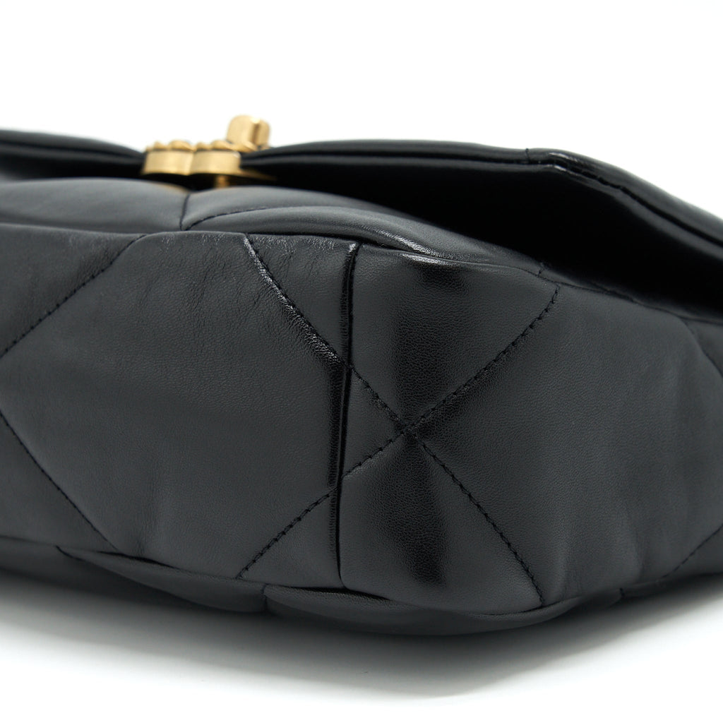 CHANEL 19 SMALL BAG LAMBSKIN BLACK MULTICOLOUR HARDWARE