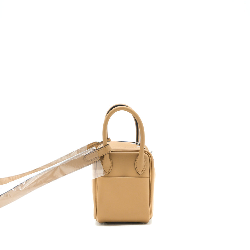 HERMES MINI LINDY SWIFT CHAI / MAUVE SYLVESTRE SHW