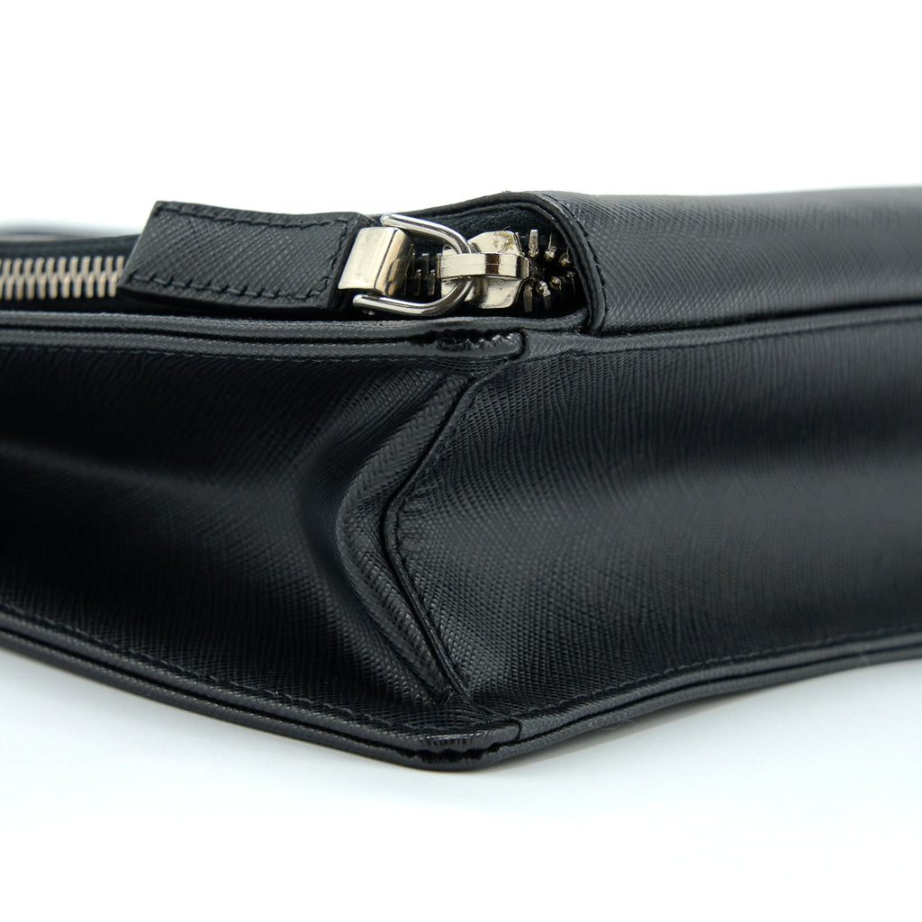 PRADA SAFFIANO BRIEFCASE BLACK SHW