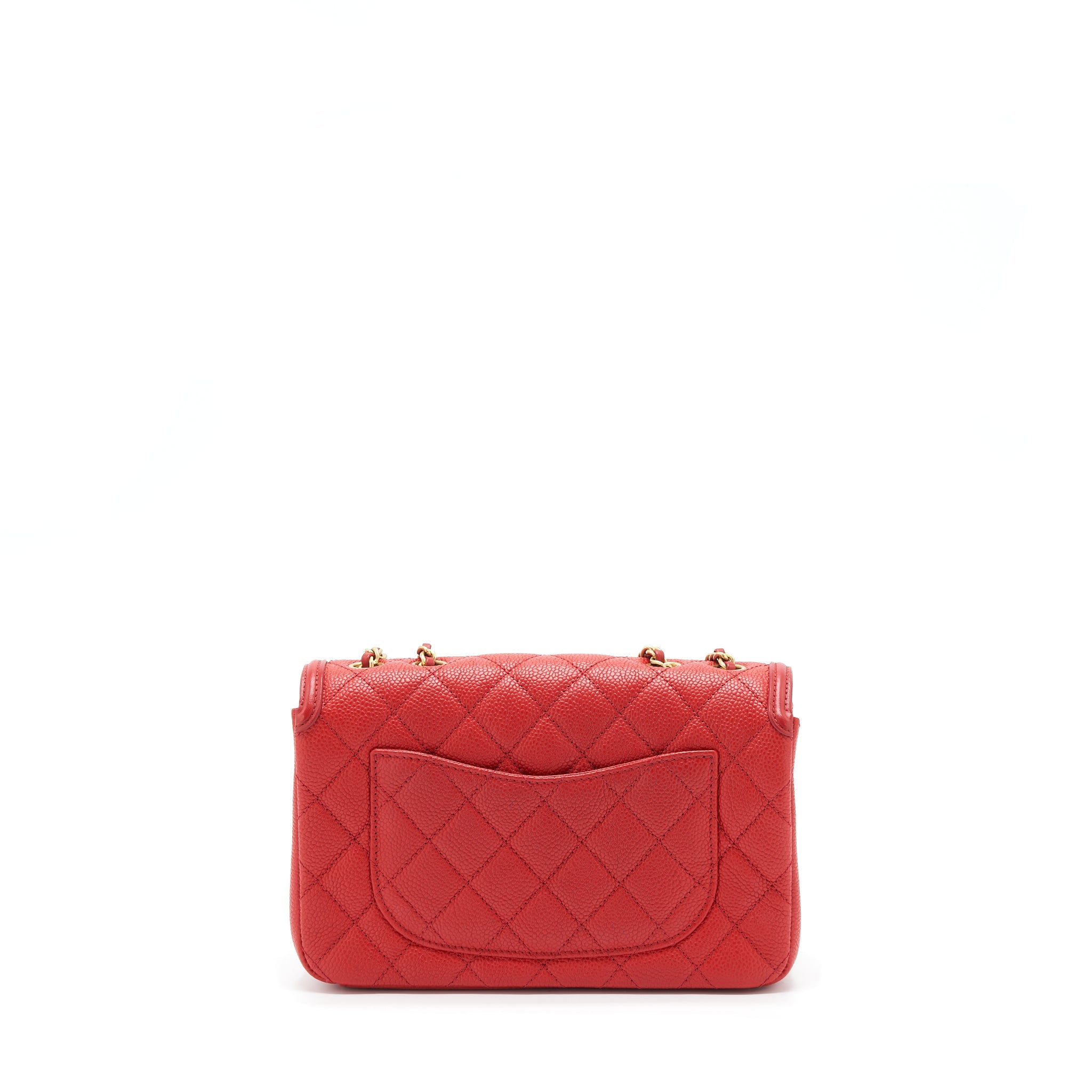 CHANEL FILIGREE FLAP BAG CAVIAR RED GHW