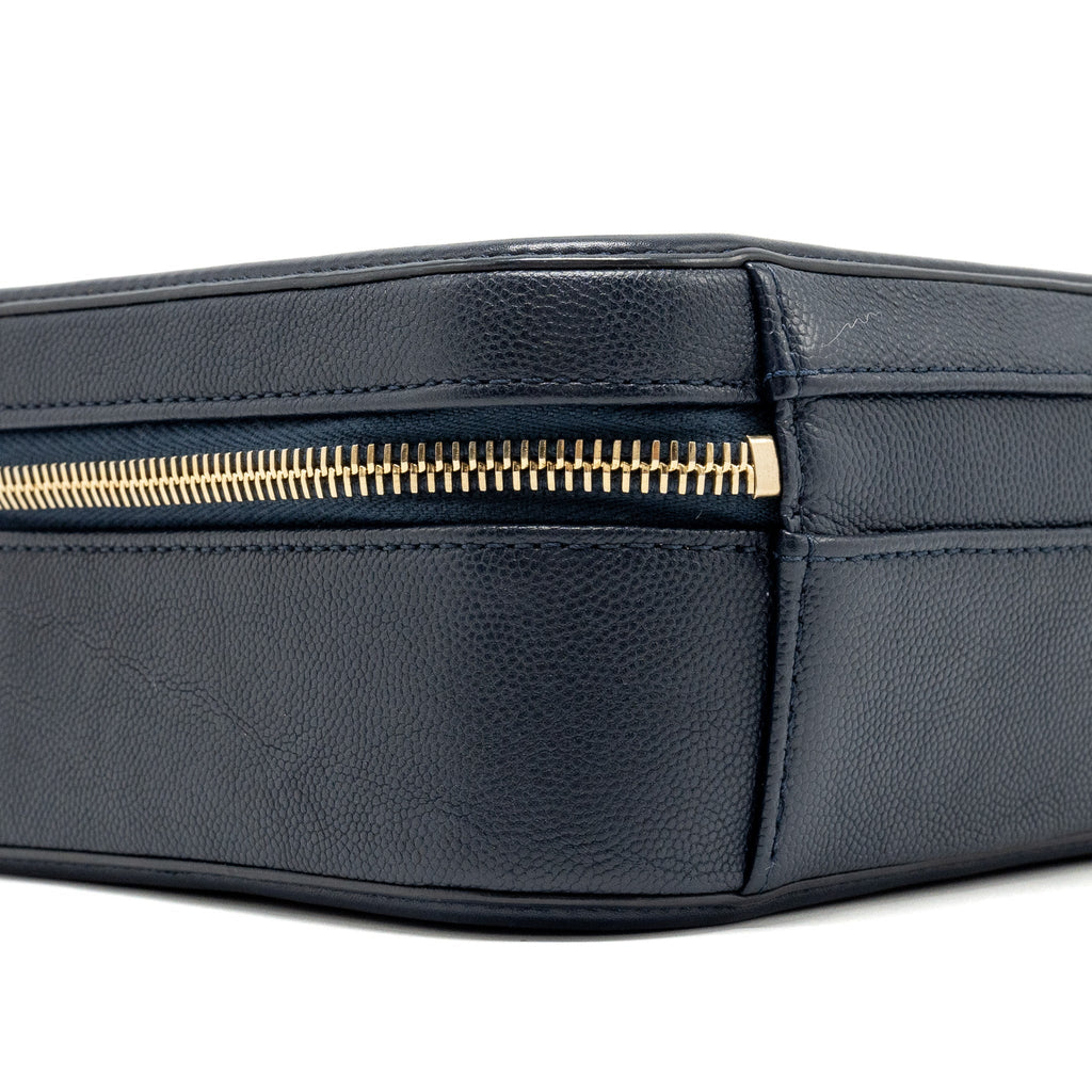 CHANEL FILIGREE CAMERA BAG CAVIAR DARK BLUE GHW