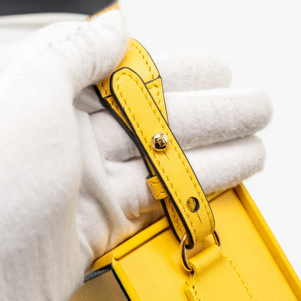 FENDI VERTICAL BOX BAG CALFSKIN YELLOW GHW