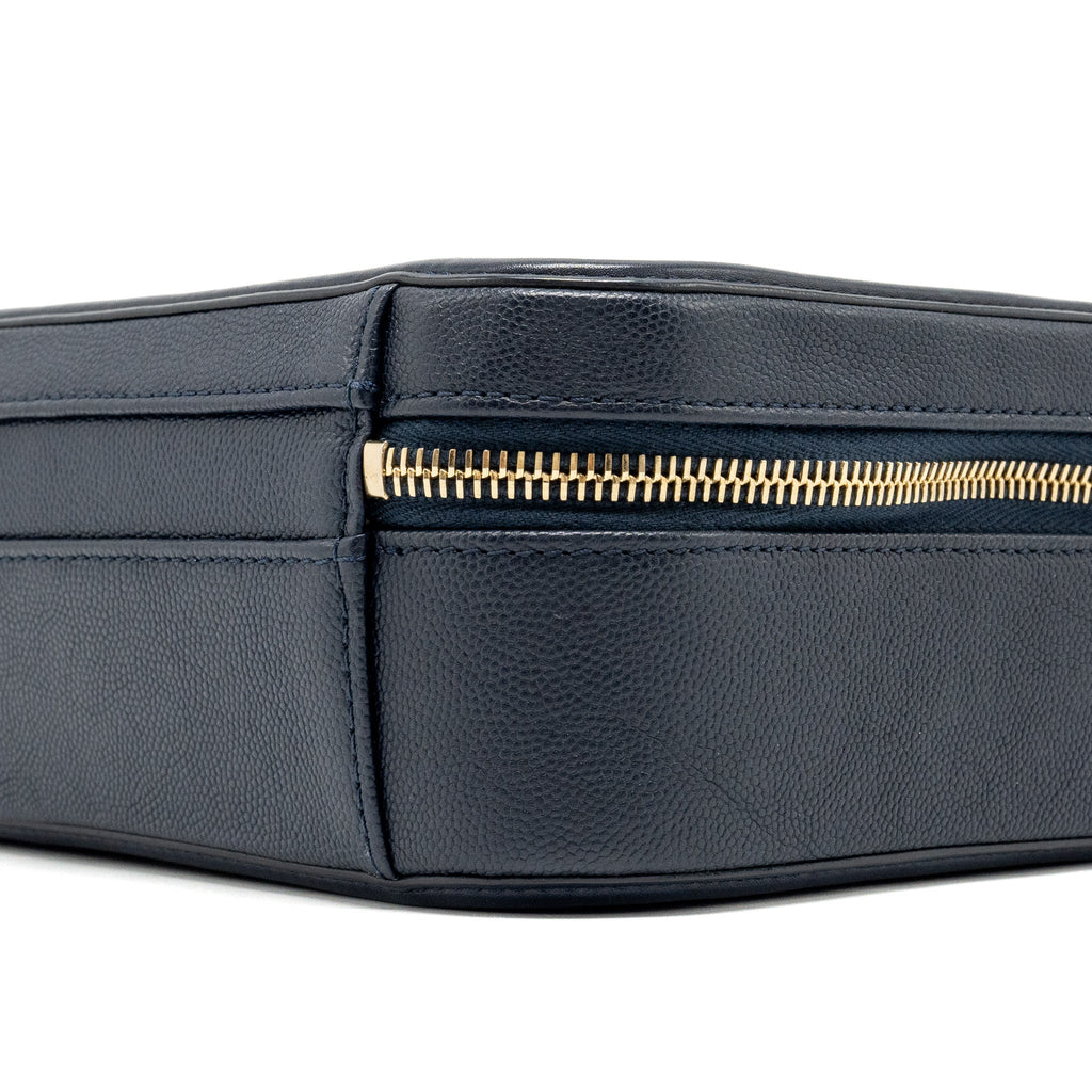 CHANEL FILIGREE CAMERA BAG CAVIAR DARK BLUE GHW