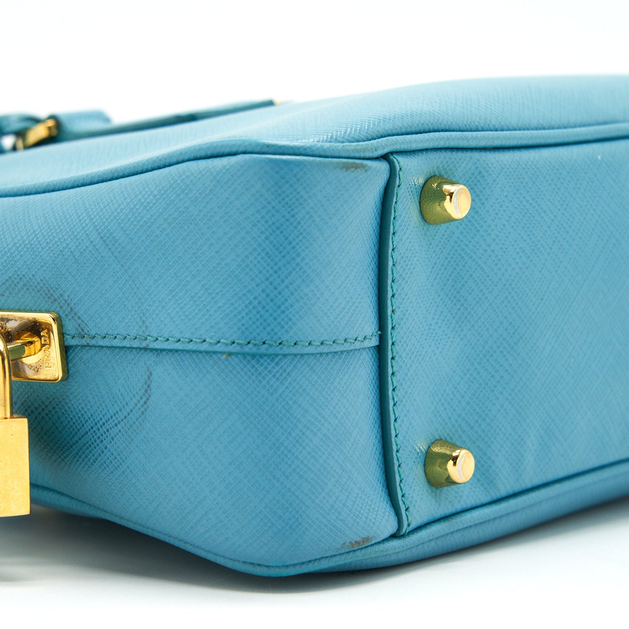PRADA SAFFIANO TOP-HANDLE BAG BLUE