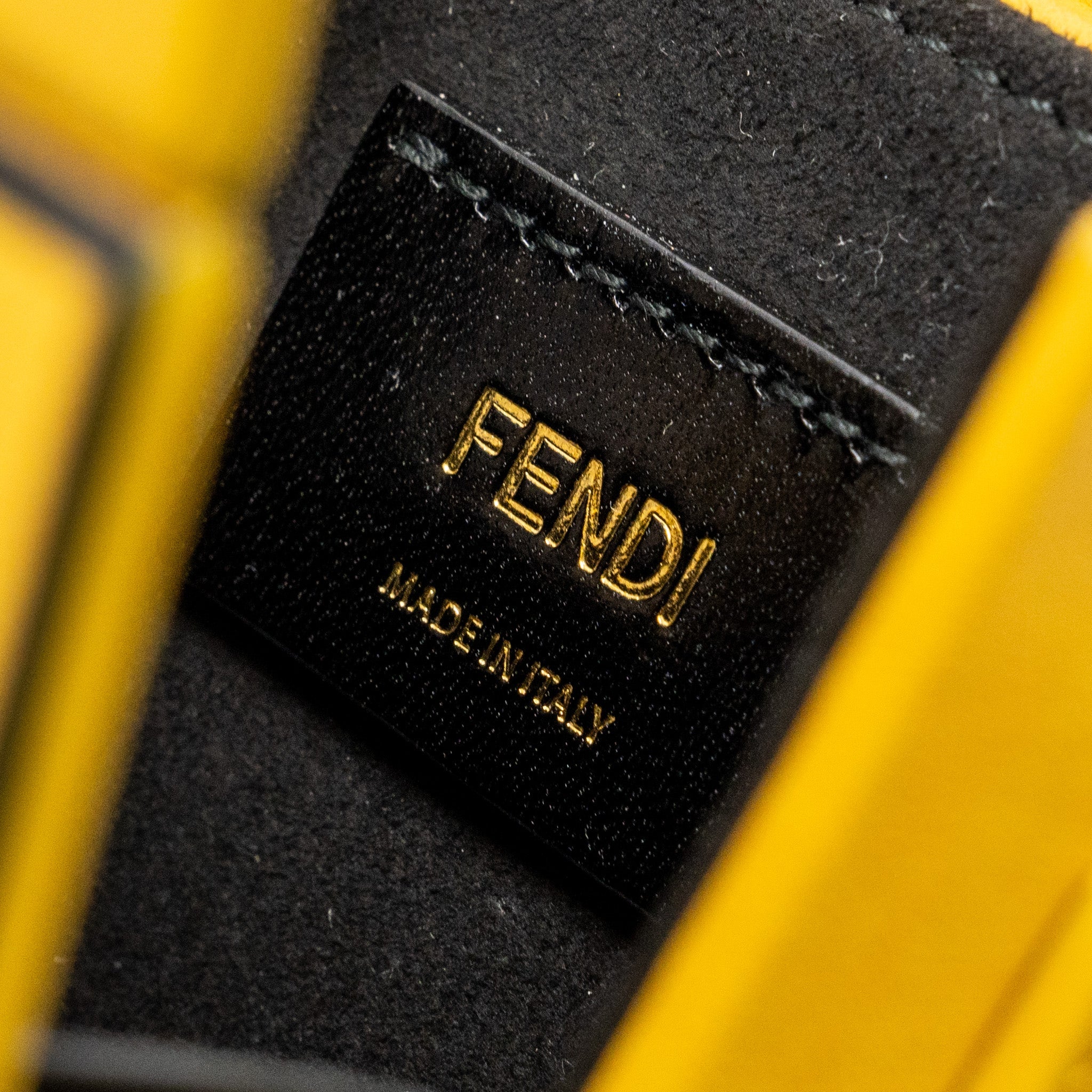 FENDI VERTICAL BOX BAG CALFSKIN YELLOW GHW