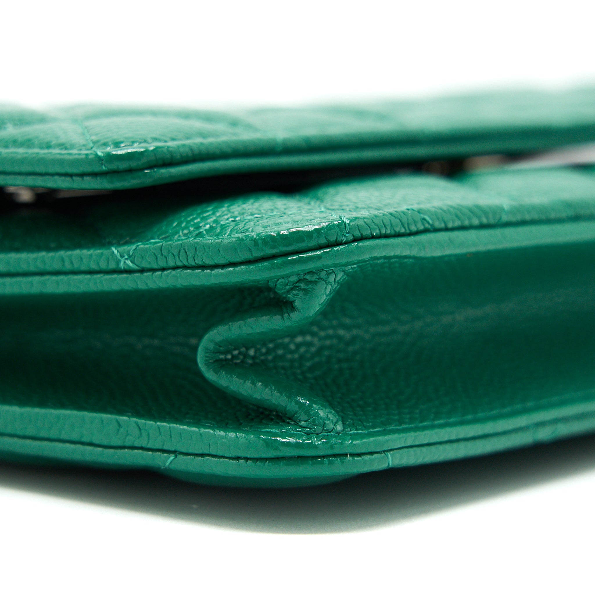 CHANEL CLASSIC WALLET ON CHAIN CAVIAR GREEN SHW