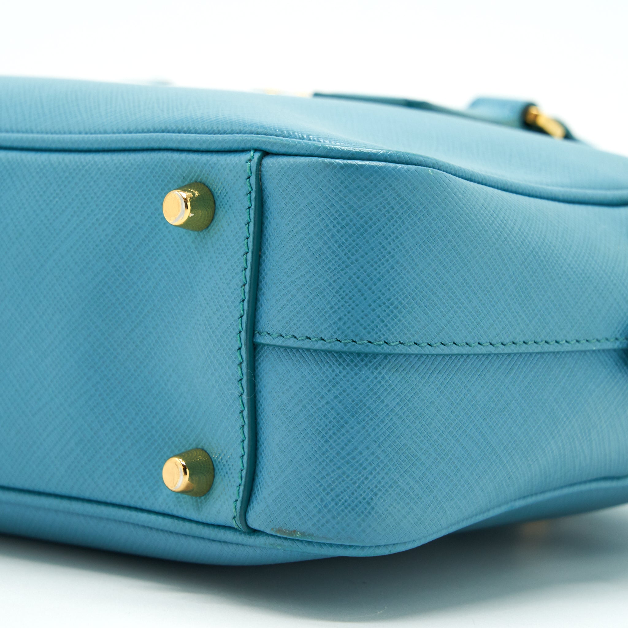 PRADA SAFFIANO TOP-HANDLE BAG BLUE