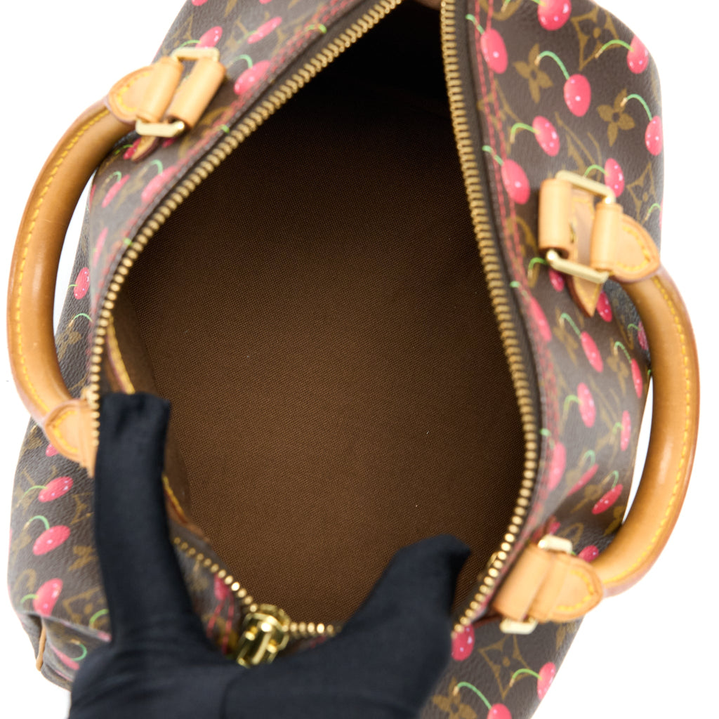 LOUIS VUITTON SPEEDY 25 CHERRY BLOSSOM MONOGRAM CANVAS GHW