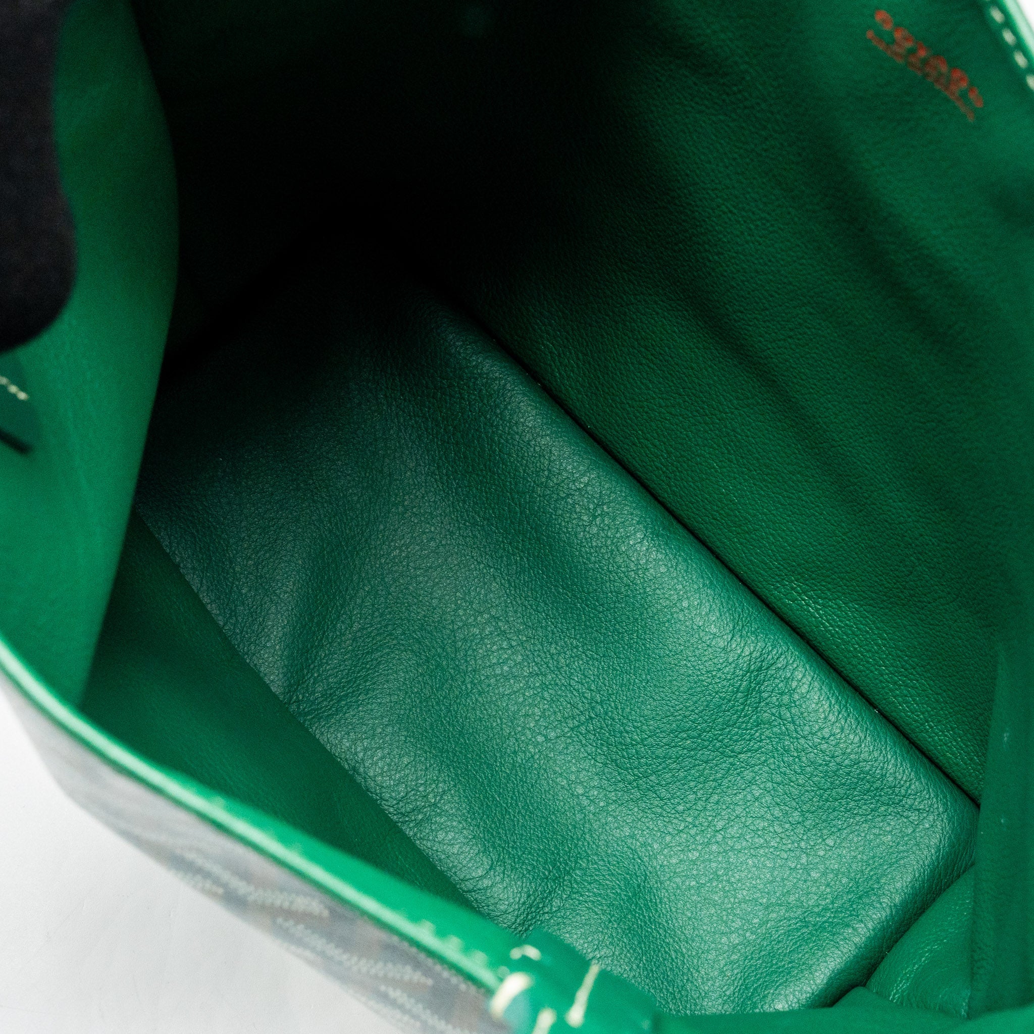 GOYARD MINI ANJOU TOTE BAG GOYARDLINE CANVAS/LEATHER GREEN SHW