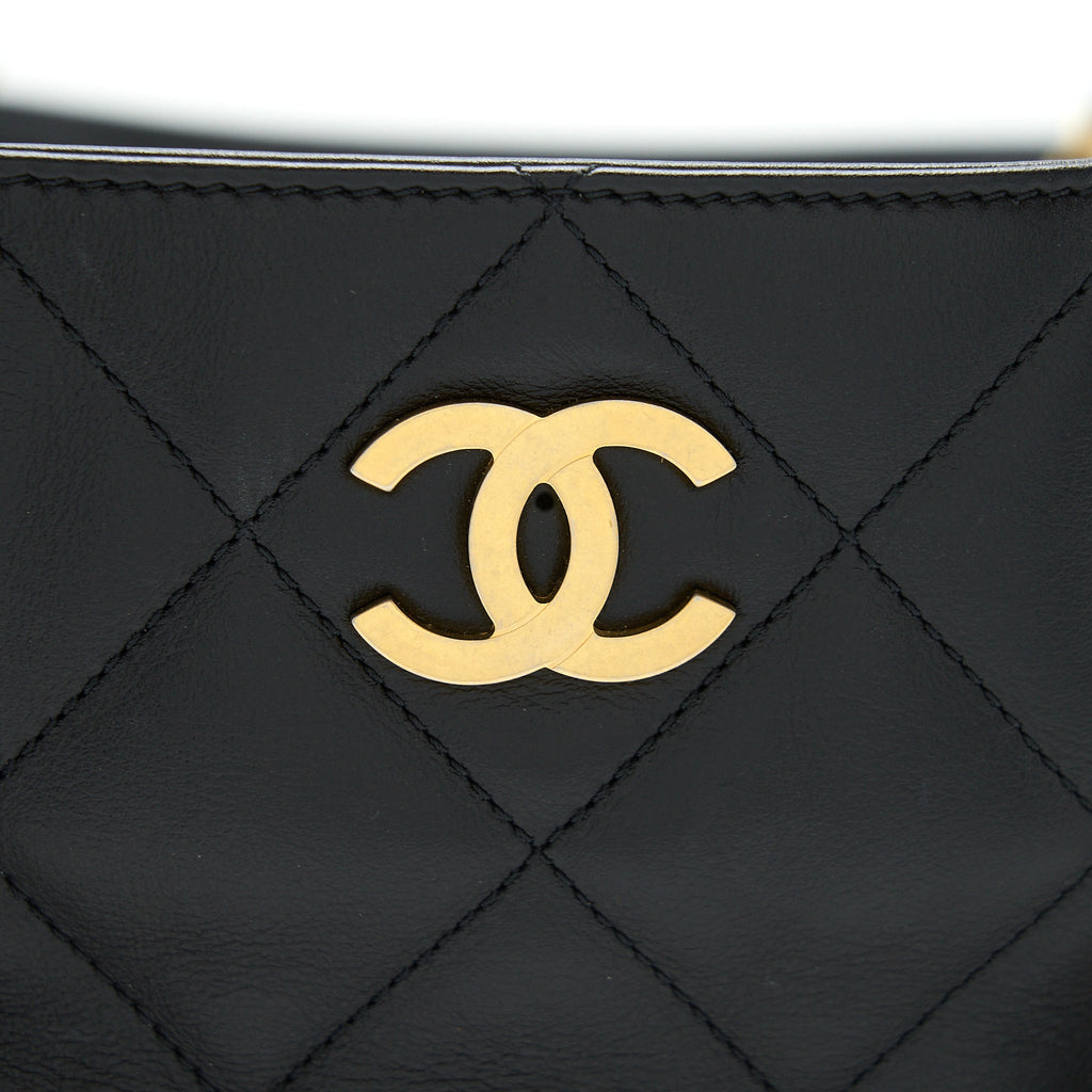 CHANEL SUPPLE TOTE BLACK GHW (MICROCHIP)