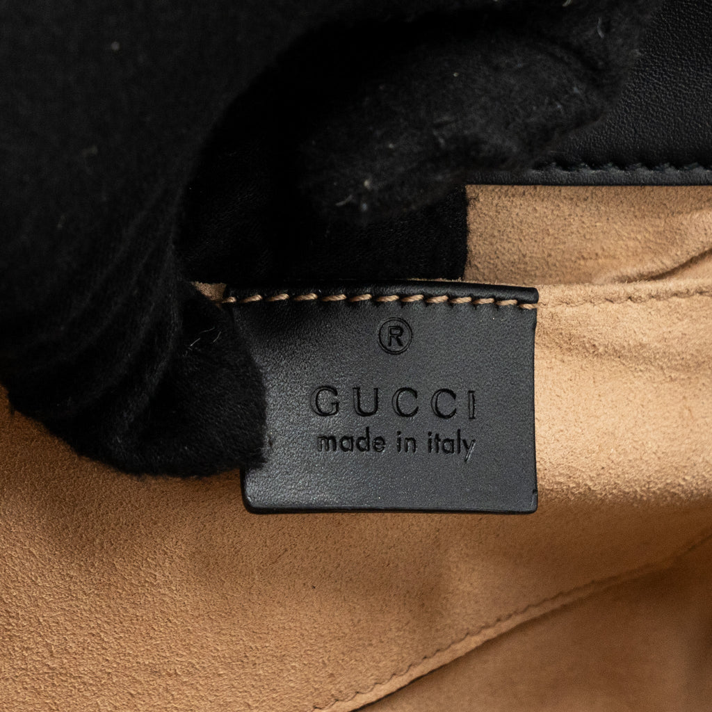 GUCCI SMALL PADLOCK CHAIN BAG CALFSKIN BLACK GHW