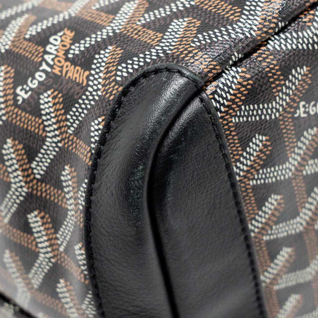 GOYARD ARTOIS BAG PM GOYARDINE CANVAS/CHEVROCHES CALFSKIN BLACK SHW