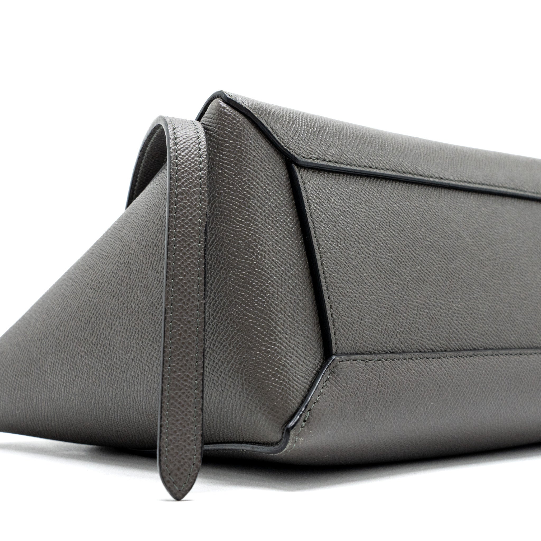 CELINE MICRO BELT BAG GRAINED CALFSKIN GREY GHW