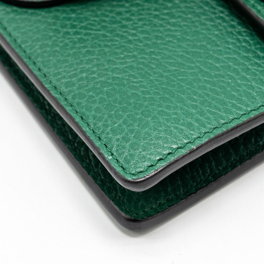 GUCCI SUPER MINI DIONYSUS CALFSKIN GREEN GHW
