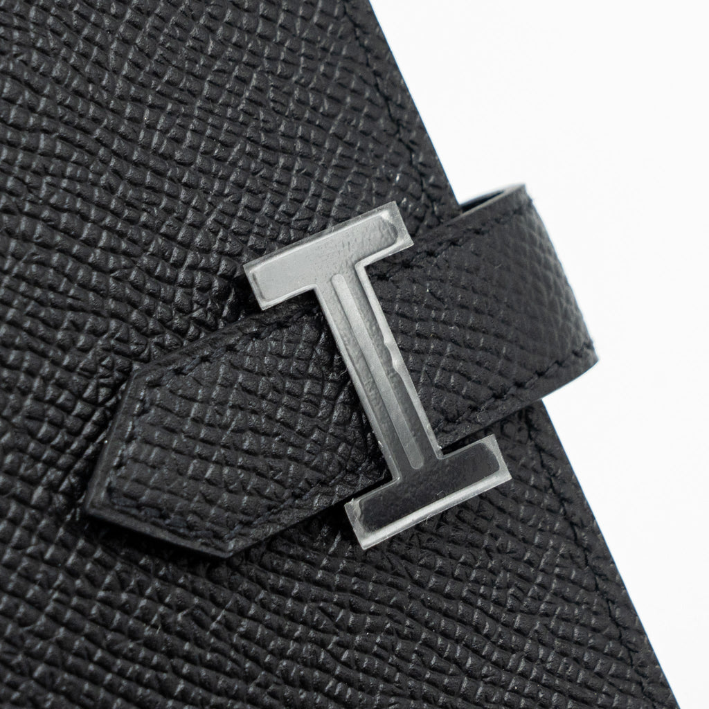 HERMES BEARN CARD HOLDER EPSOM SO BLACK WITH BLACK HARDWARE