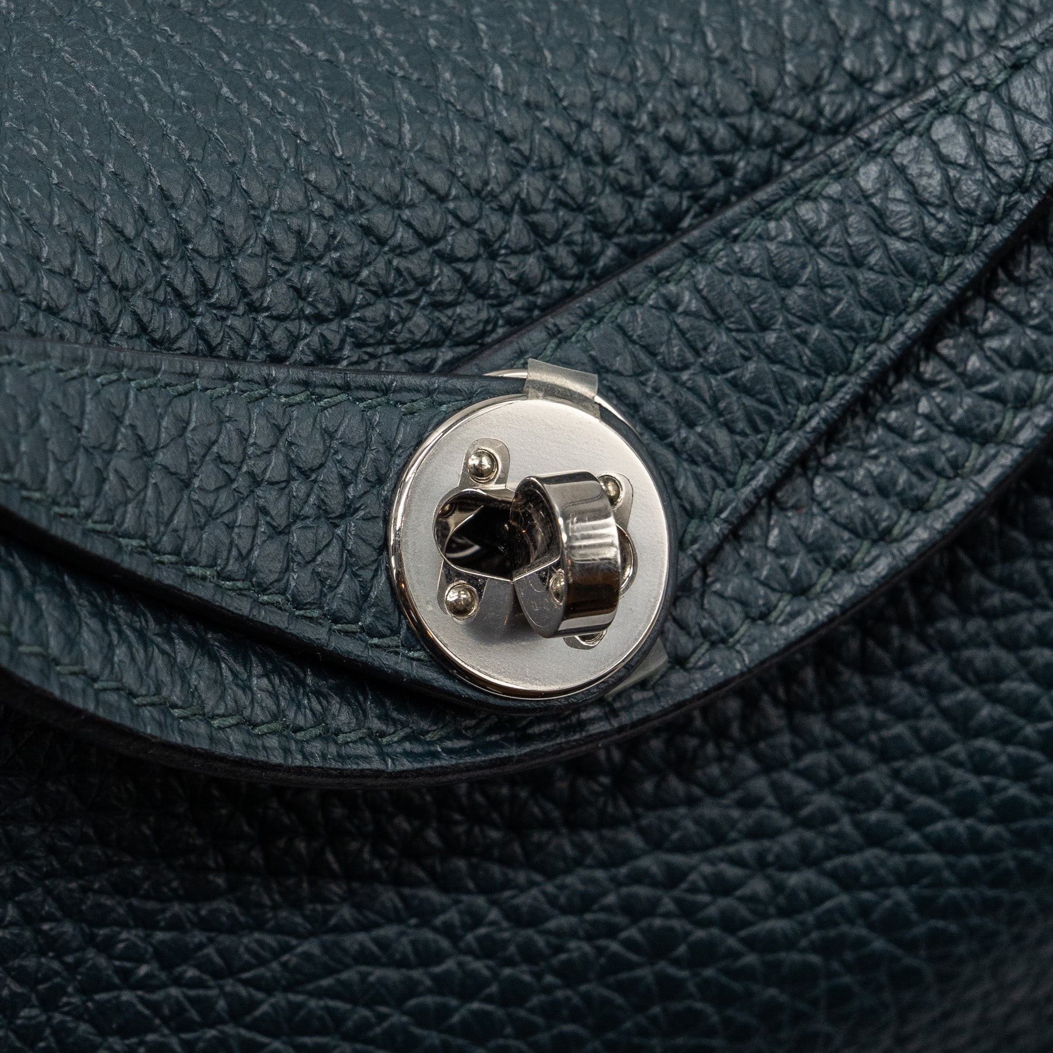 HERMES MINI LINDY CLEMENCE VERT CYPRES SHW