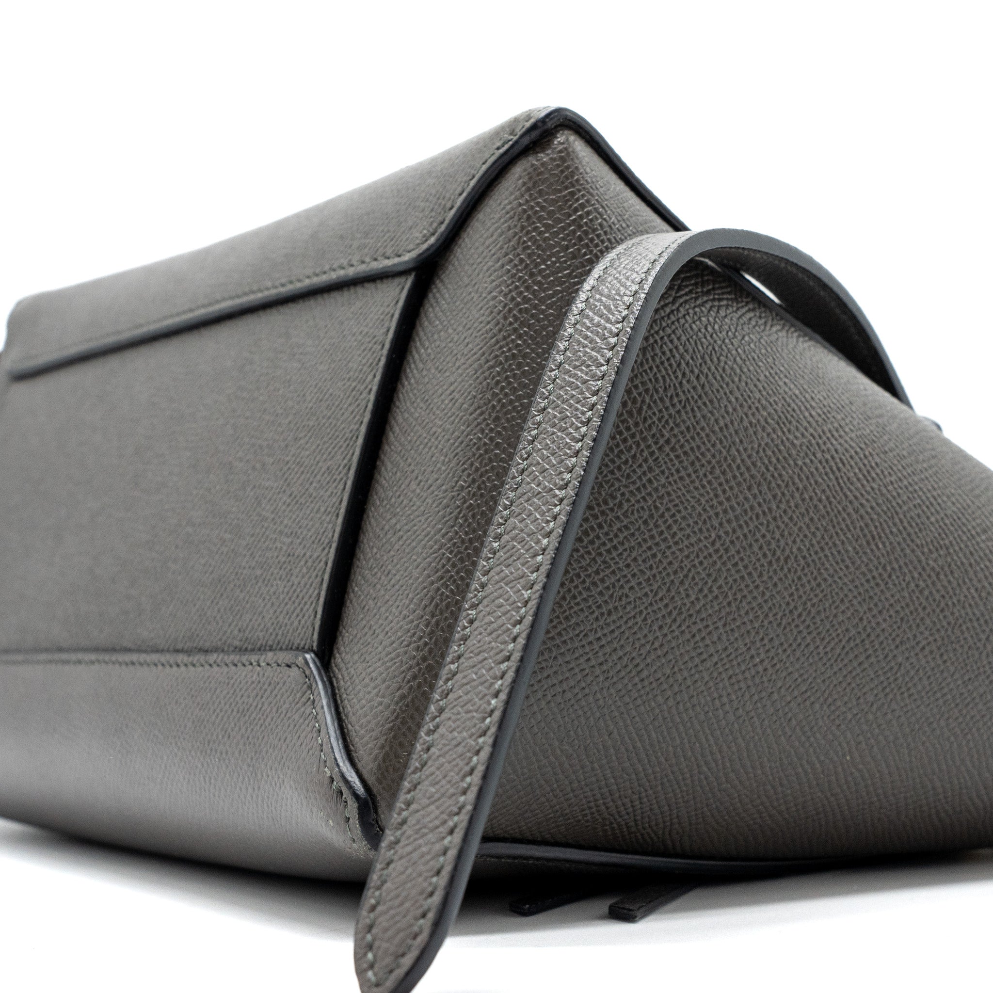 CELINE MICRO BELT BAG GRAINED CALFSKIN GREY GHW