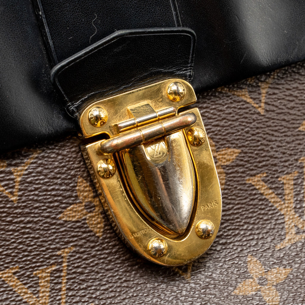 LOUIS VUITTON ONE HANDLE MM MONOGRAM CANVAS/ LEATHER BLACK GHW