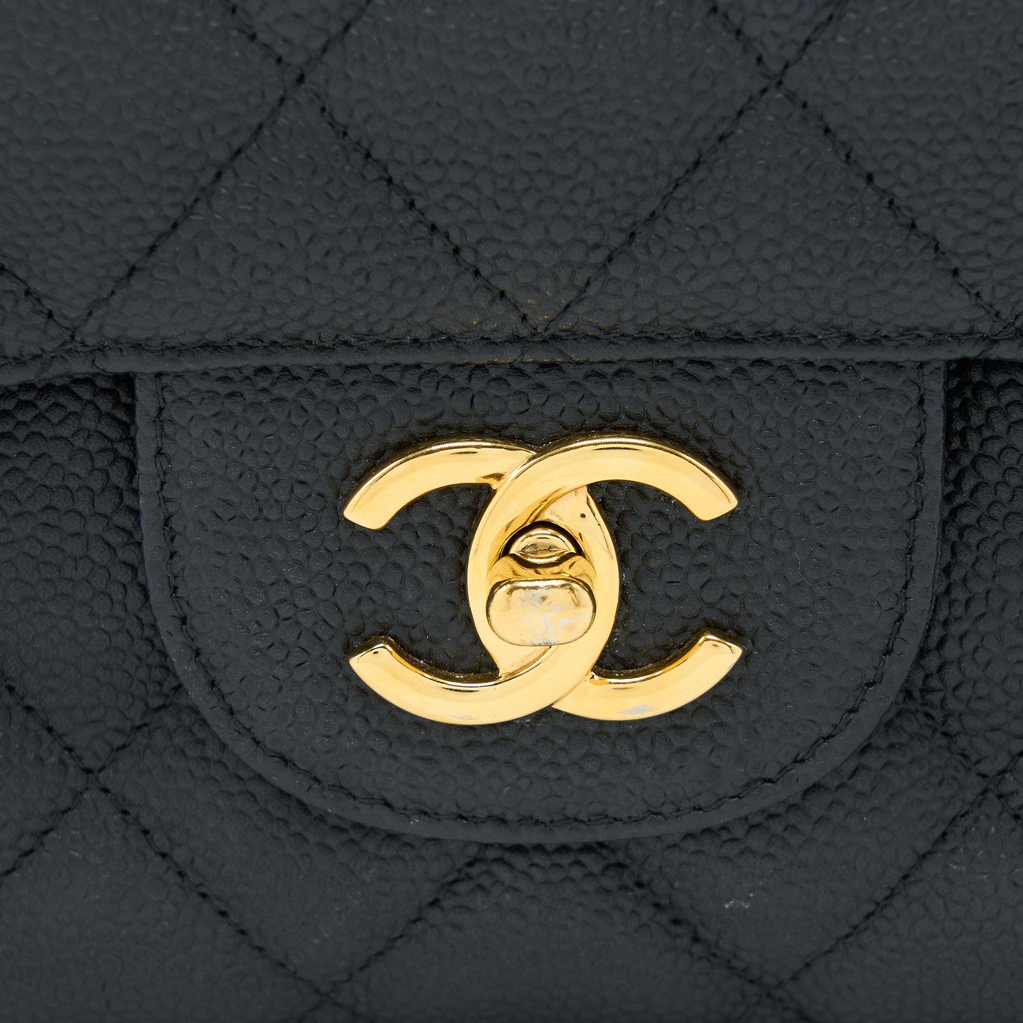 CHANEL CLASSIC JUMBO DOUBLE FLAP BAG CAVIAR BLACK GHW