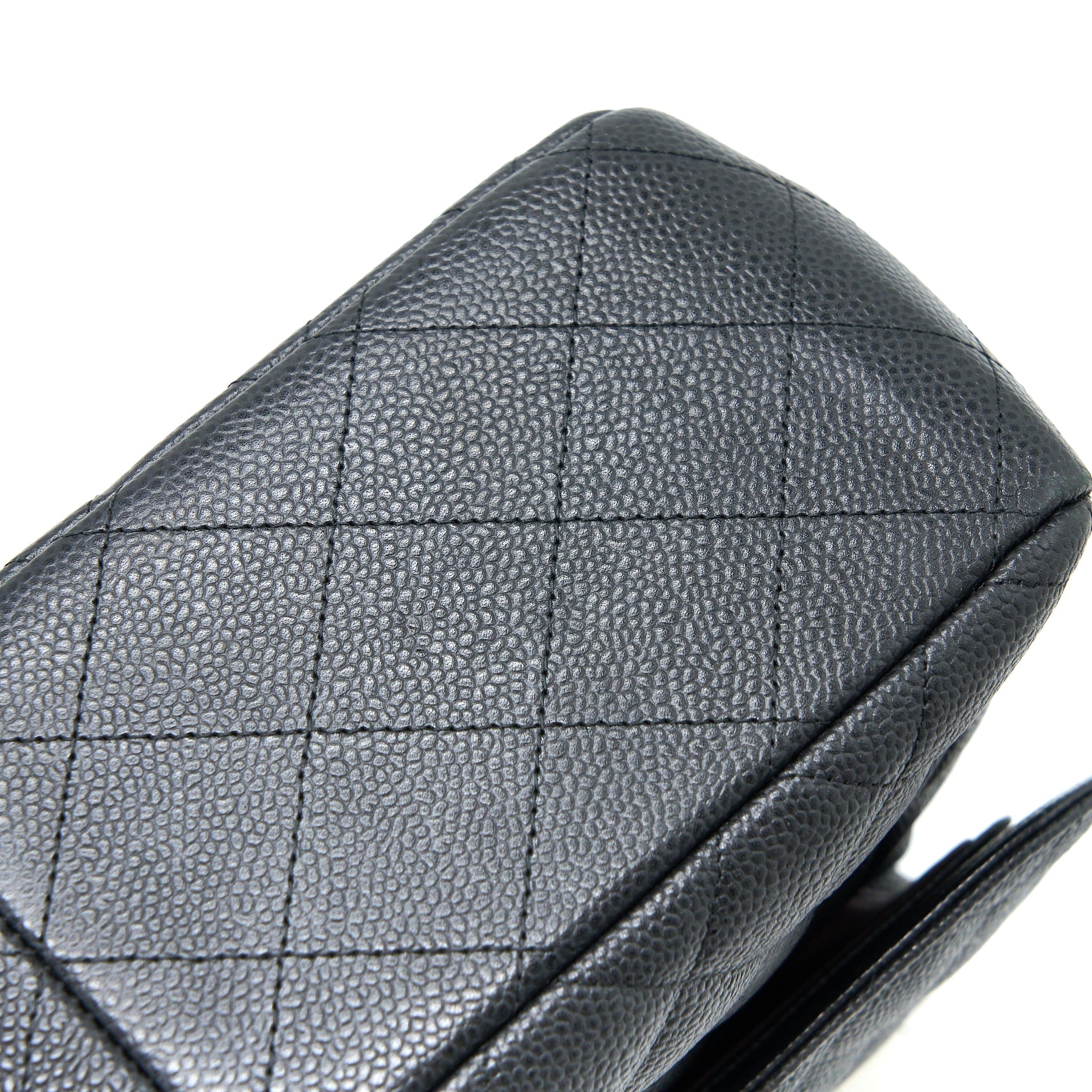 CHANEL CLASSIC JUMBO DOUBLE FLAP BAG CAVIAR BLACK GHW