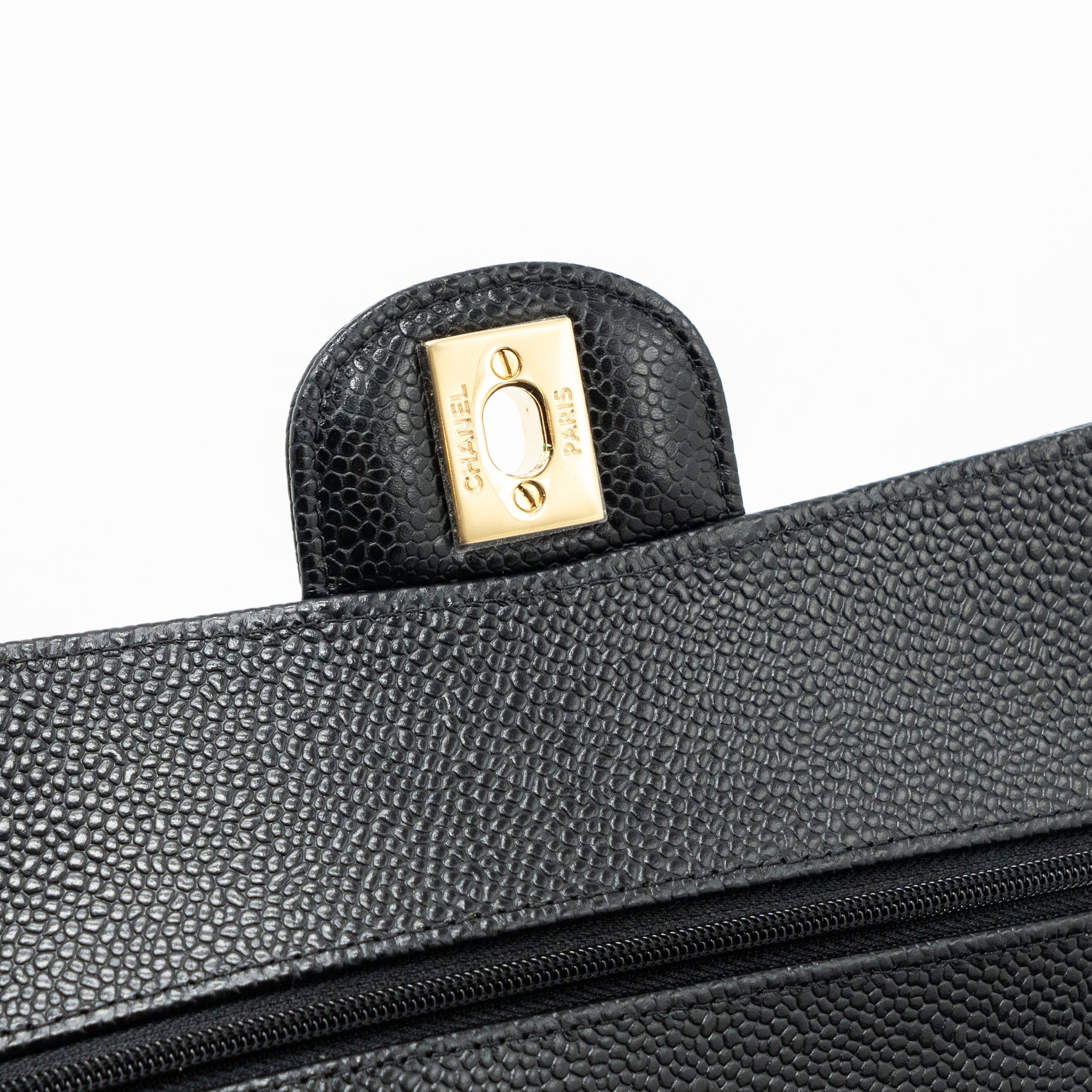 CHANEL SMALL CLASSIC DOUBLE FLAP BAG CAVIAR BLACK GHW(MICROCHIP)