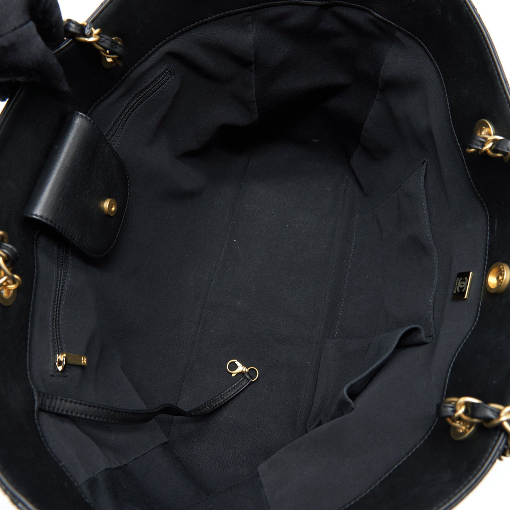 CHANEL SUPPLE TOTE BLACK GHW (MICROCHIP)