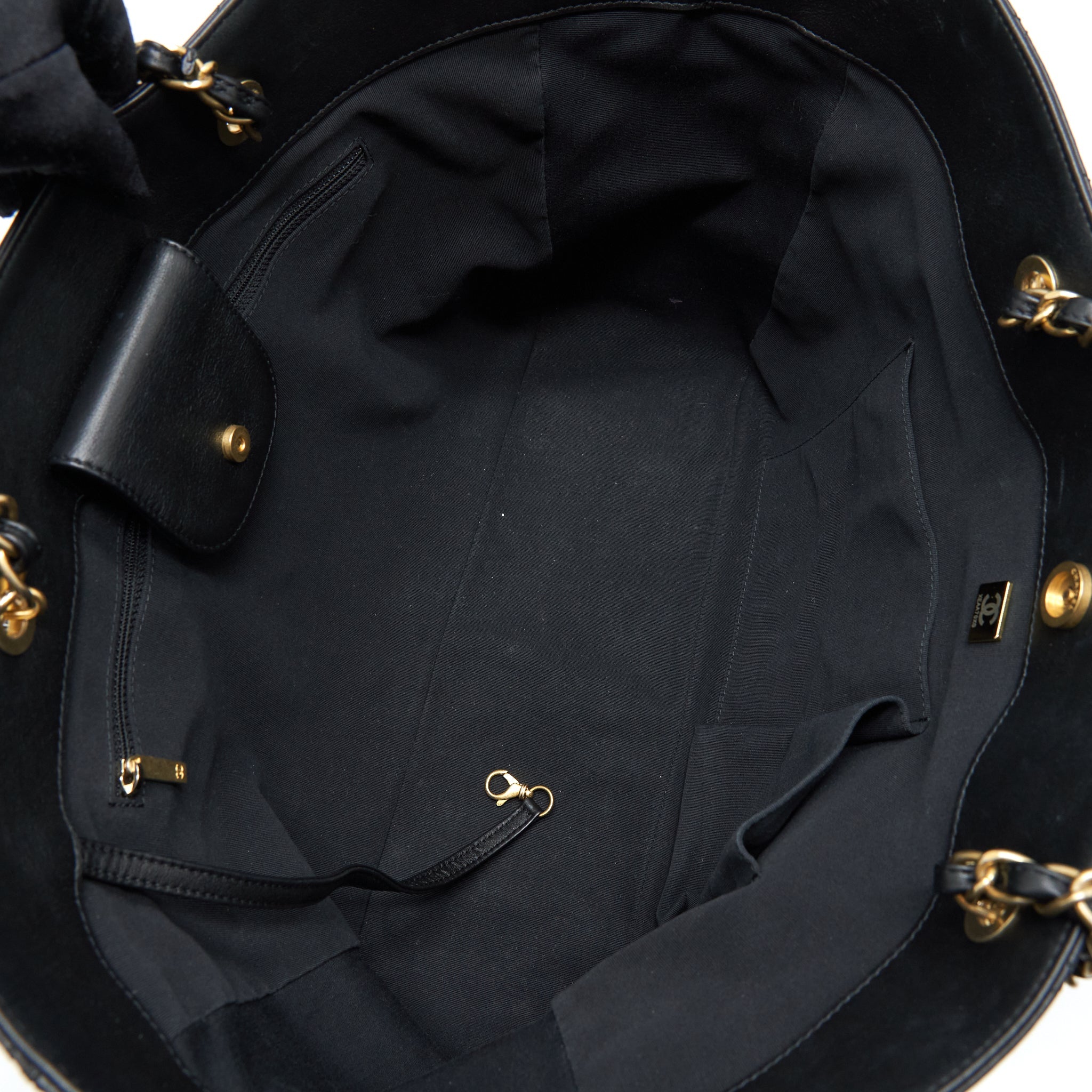 CHANEL SUPPLE TOTE BLACK GHW (MICROCHIP)