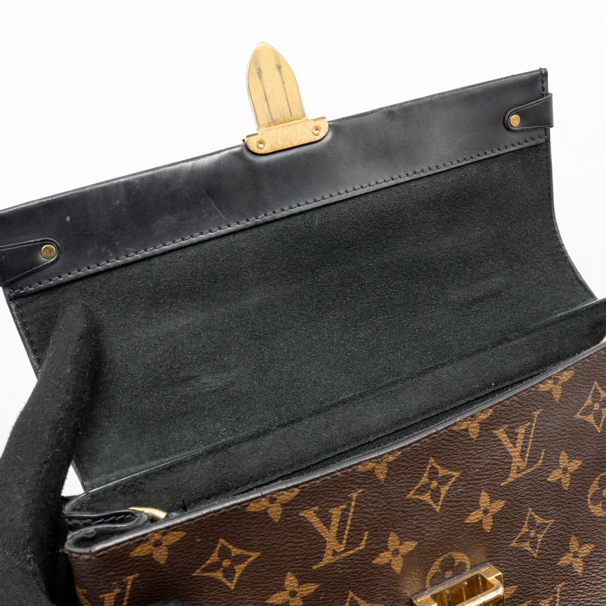 LOUIS VUITTON ONE HANDLE MM MONOGRAM CANVAS/ LEATHER BLACK GHW