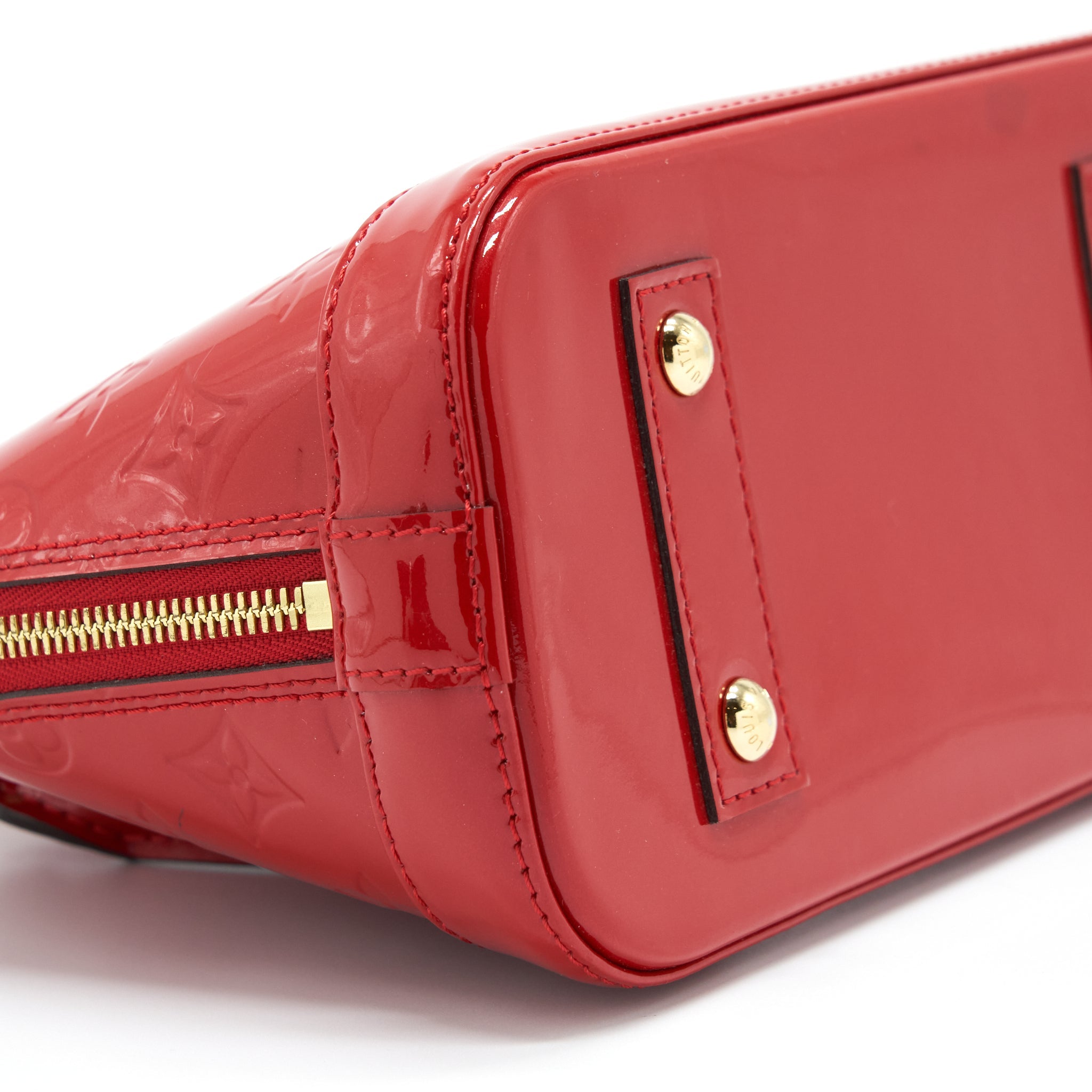LOUIS VUITTON ALMA BB PATENT RED WITH GHW