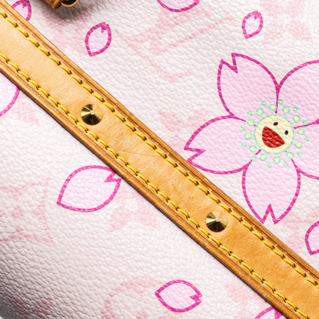 LOUIS VUITTON LIMITED EDITION CHERRY BLOSSOM PAPILLON BAG MONOGRAM CANVAS PINK GHW