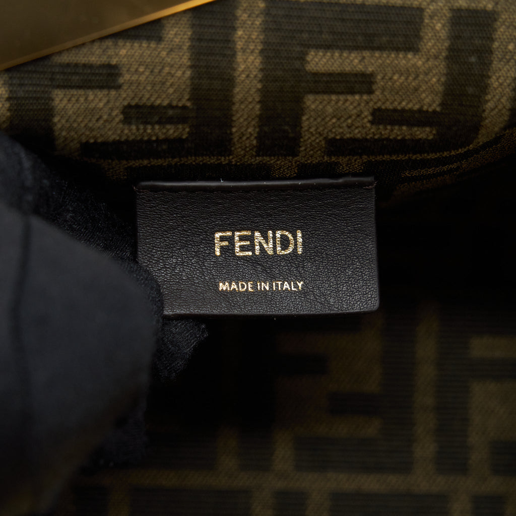 FENDI FIRST SMALL POUCH LAMBSKIN CARAMEL GHW