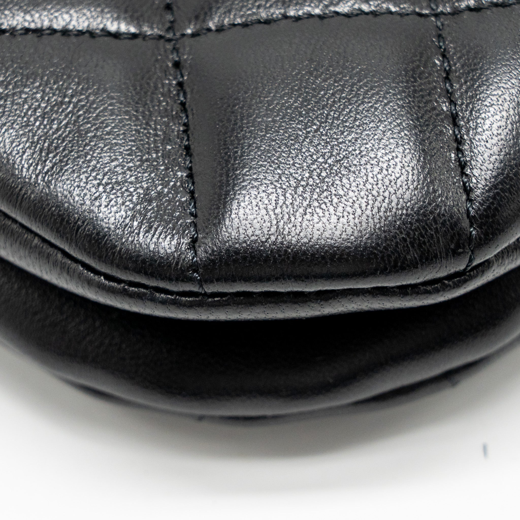 CHANEL 24C QUILTED SMALL MESSENGER BAG BLACK LAMBSKIN GHW (MICROCHIP)