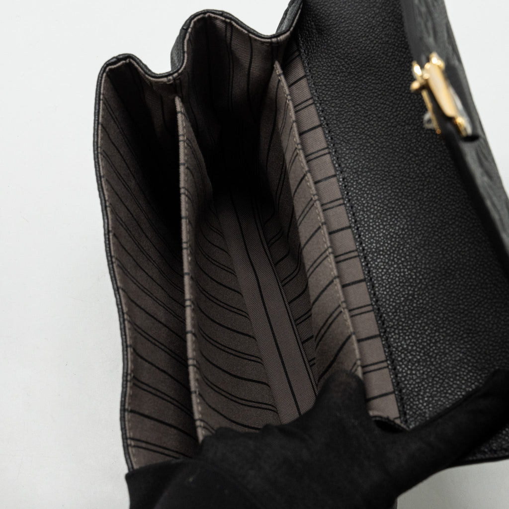 LOUIS VUITTON POCHETTE METIS MONOGRAM EMPREINTE BLACK GHW