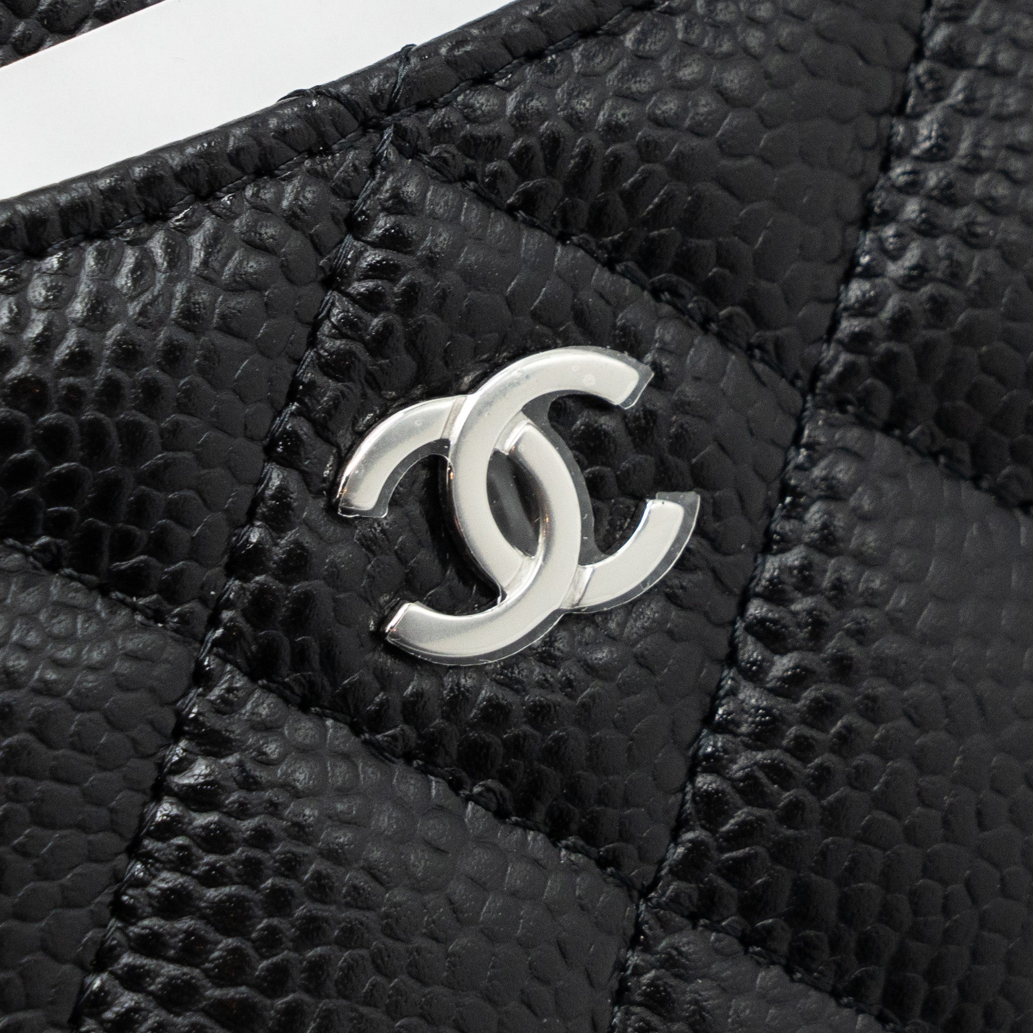 CHANEL CLASSIC CARD HOLDER CAVIAR BLACK SHW
