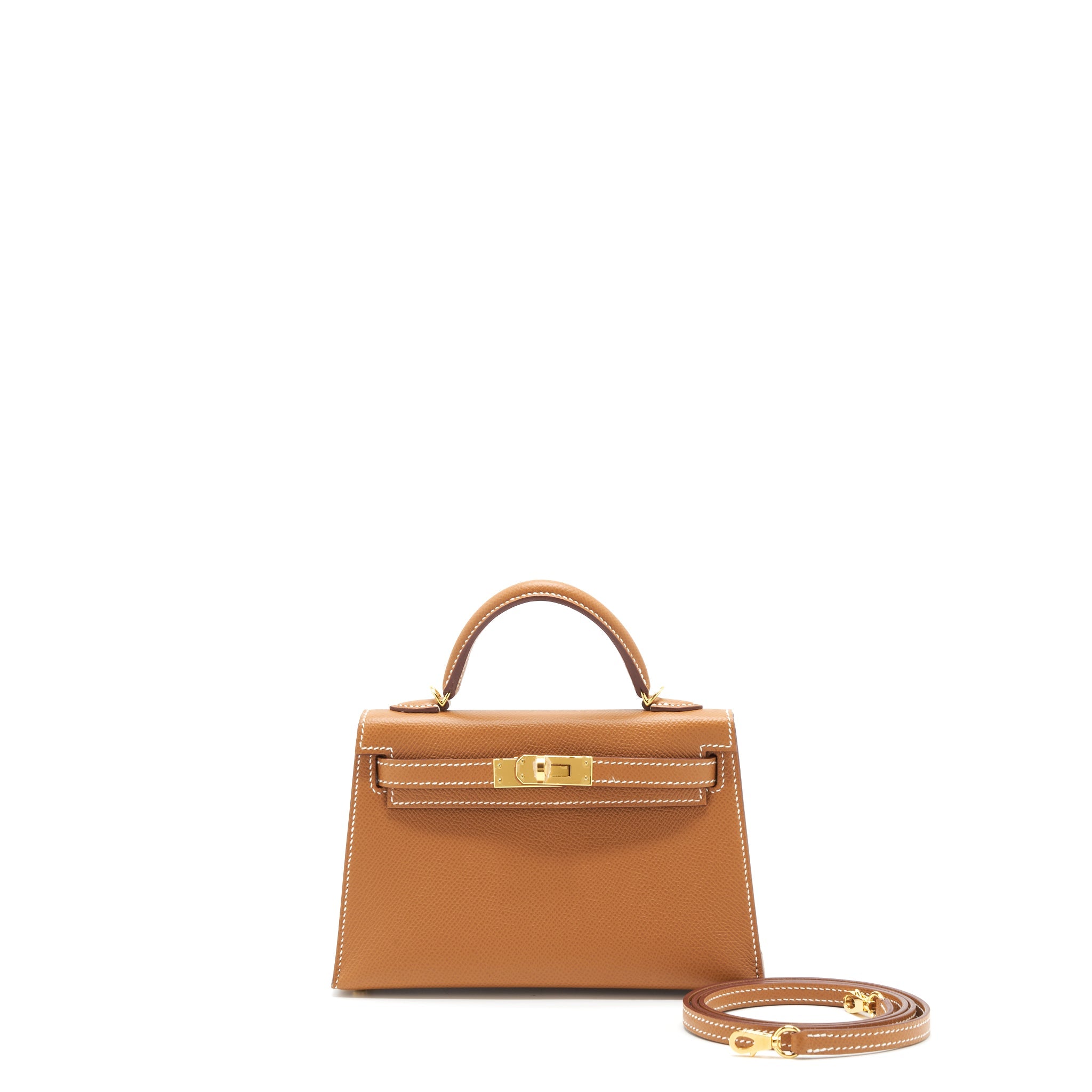 HERMES MINI KELLY 20CM EPSOM GOLD GHW