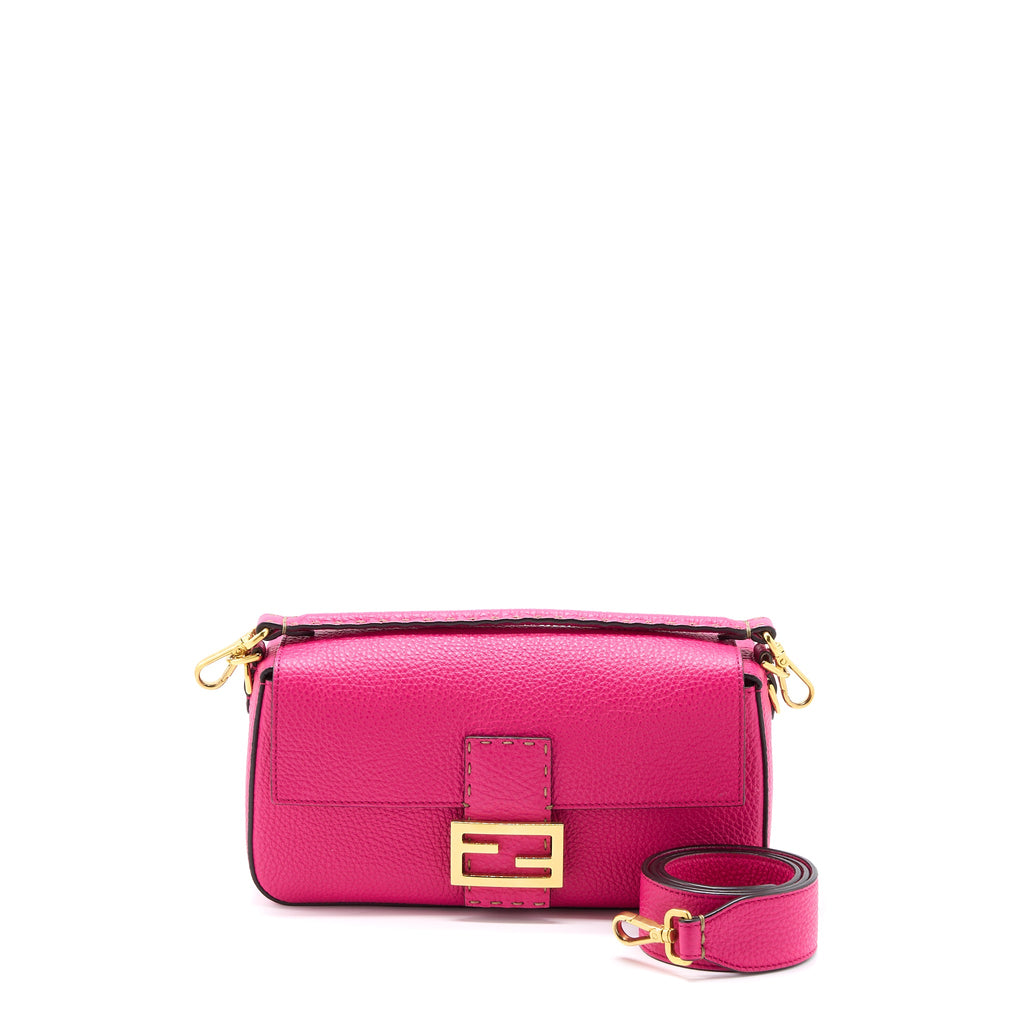 FENDI BAGUETTE BAG CALFSKIN PINK GHW