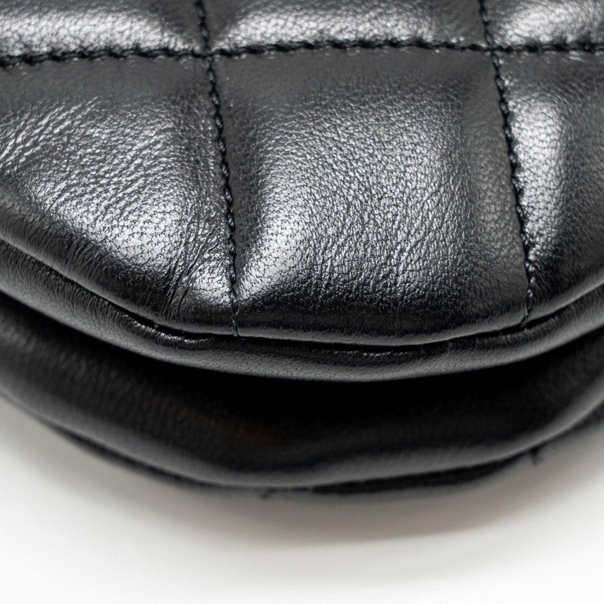 CHANEL 24C QUILTED SMALL MESSENGER BAG BLACK LAMBSKIN GHW (MICROCHIP)