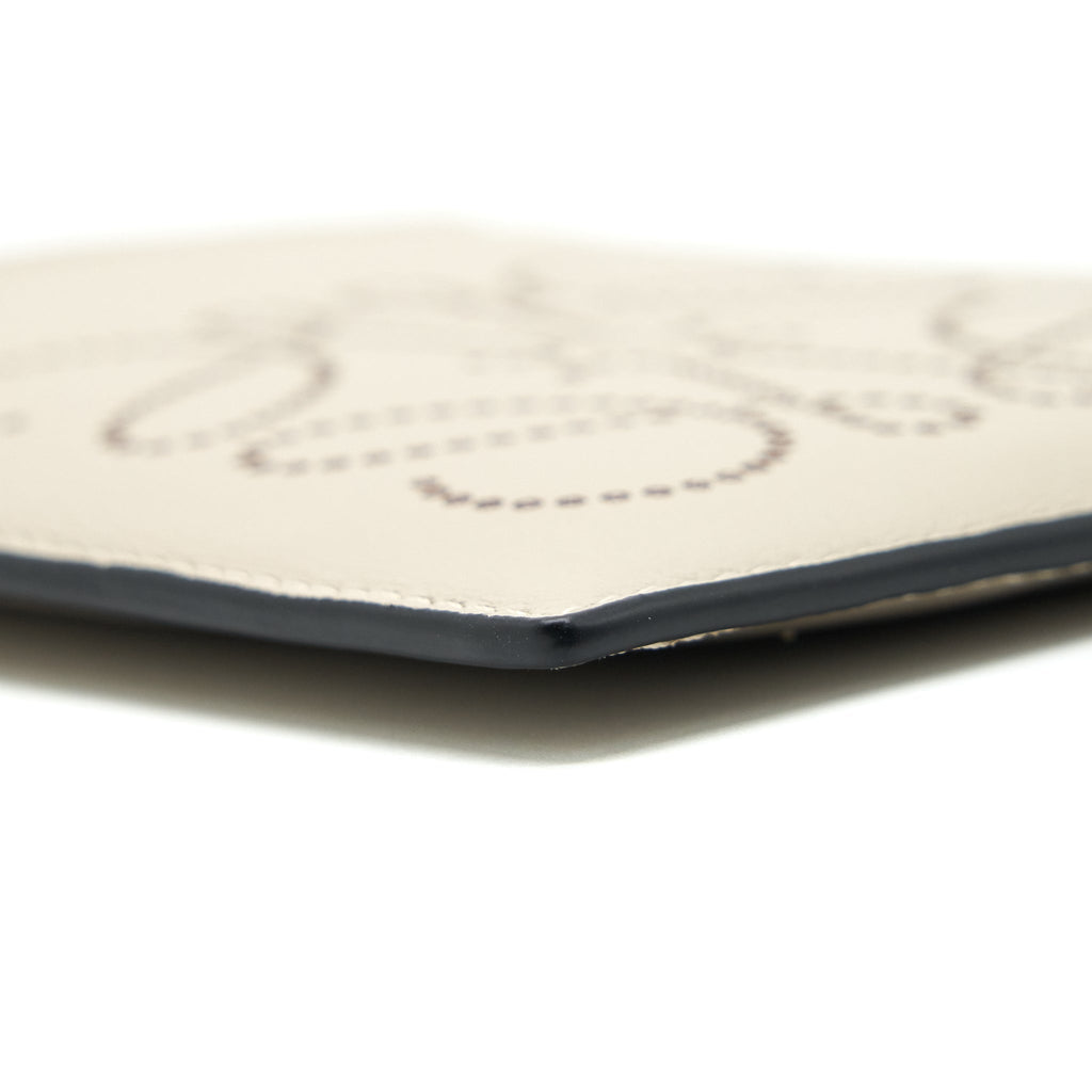 LOEWE BRAND COIN CARDHOLDER CALFSKIN LIGHT OAT/ TAN